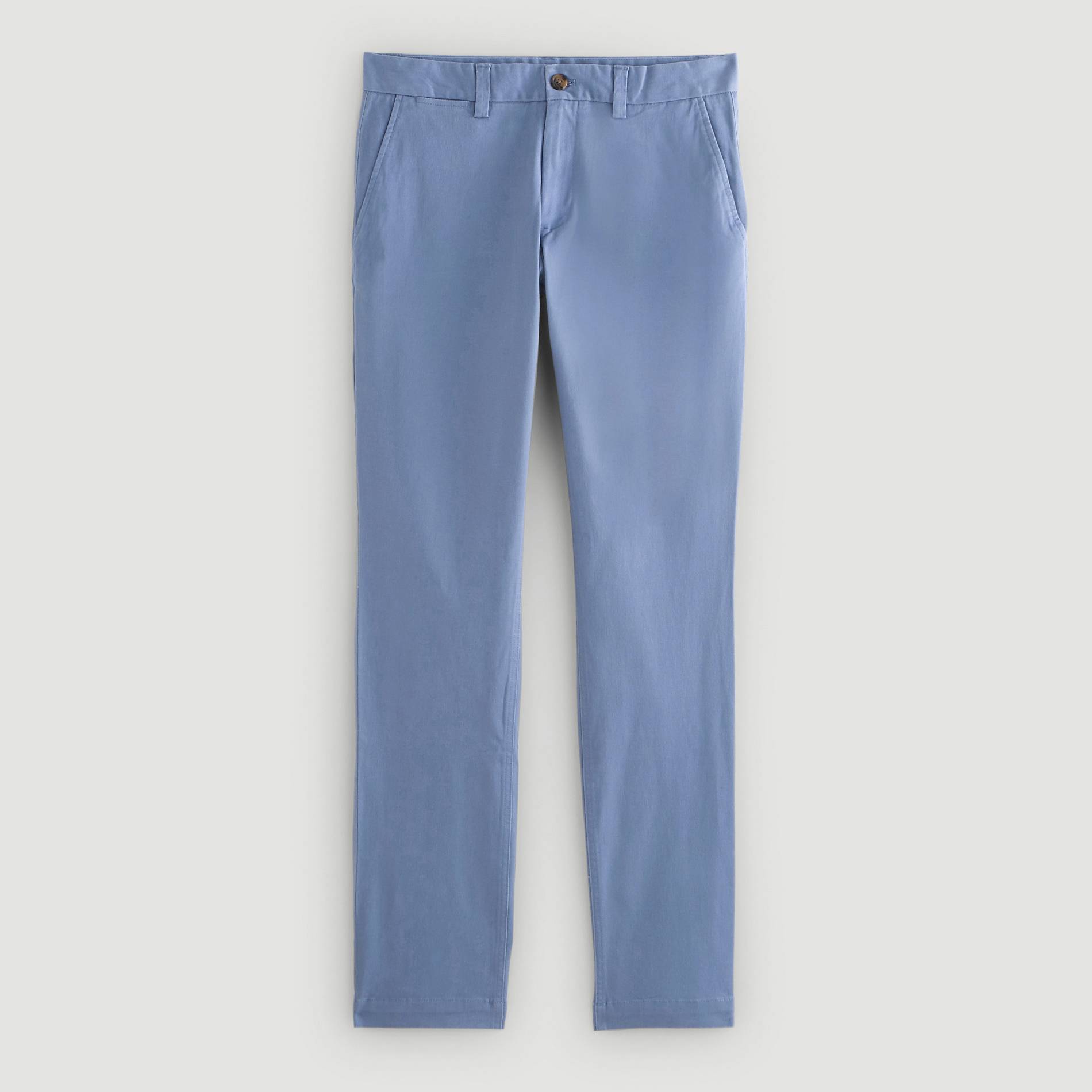 Pantalon chino straight en coton BIO, Bleu marine, large image number 2.0
