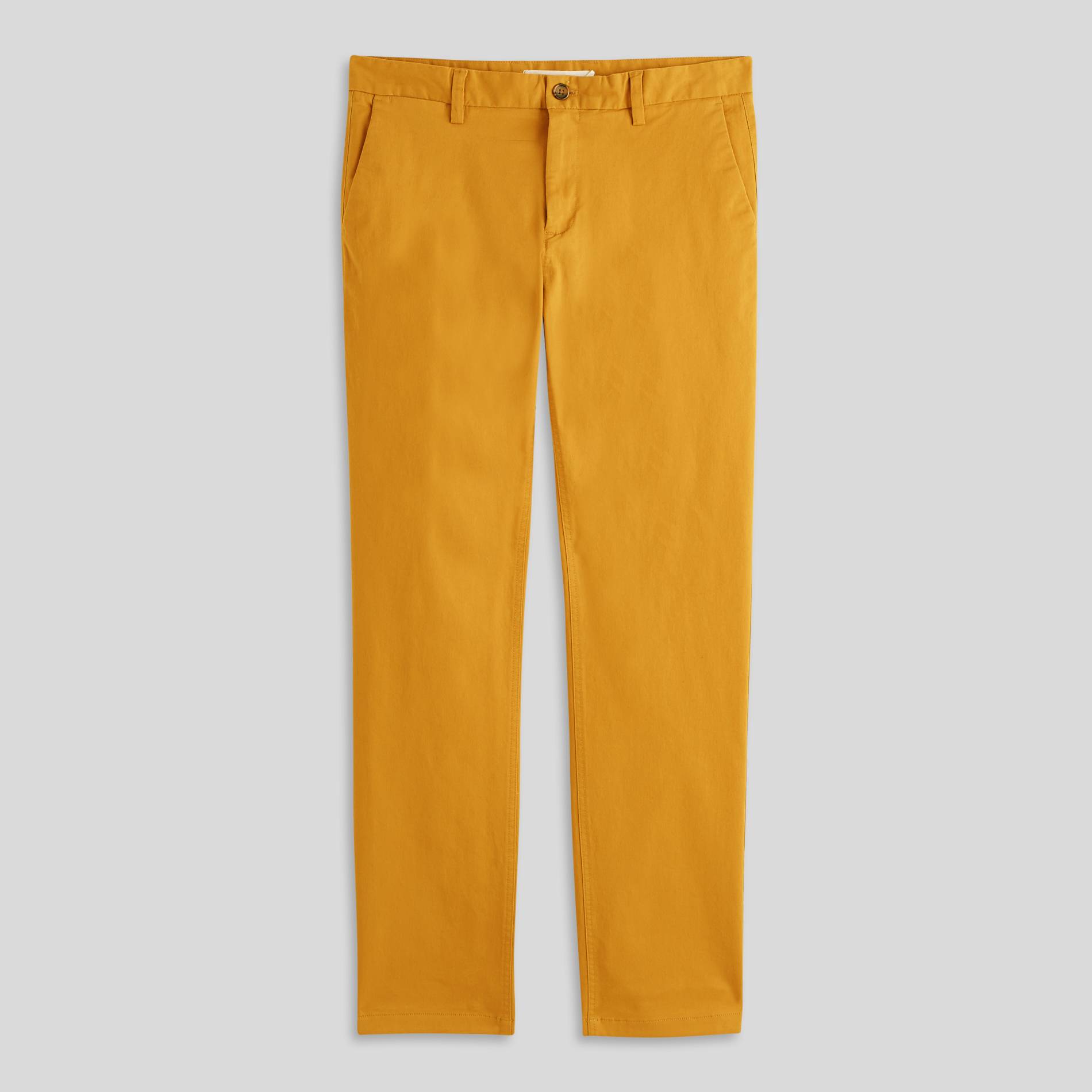 Pantalon chino straight en coton BIO, Jaune foncé, large image number 8.0