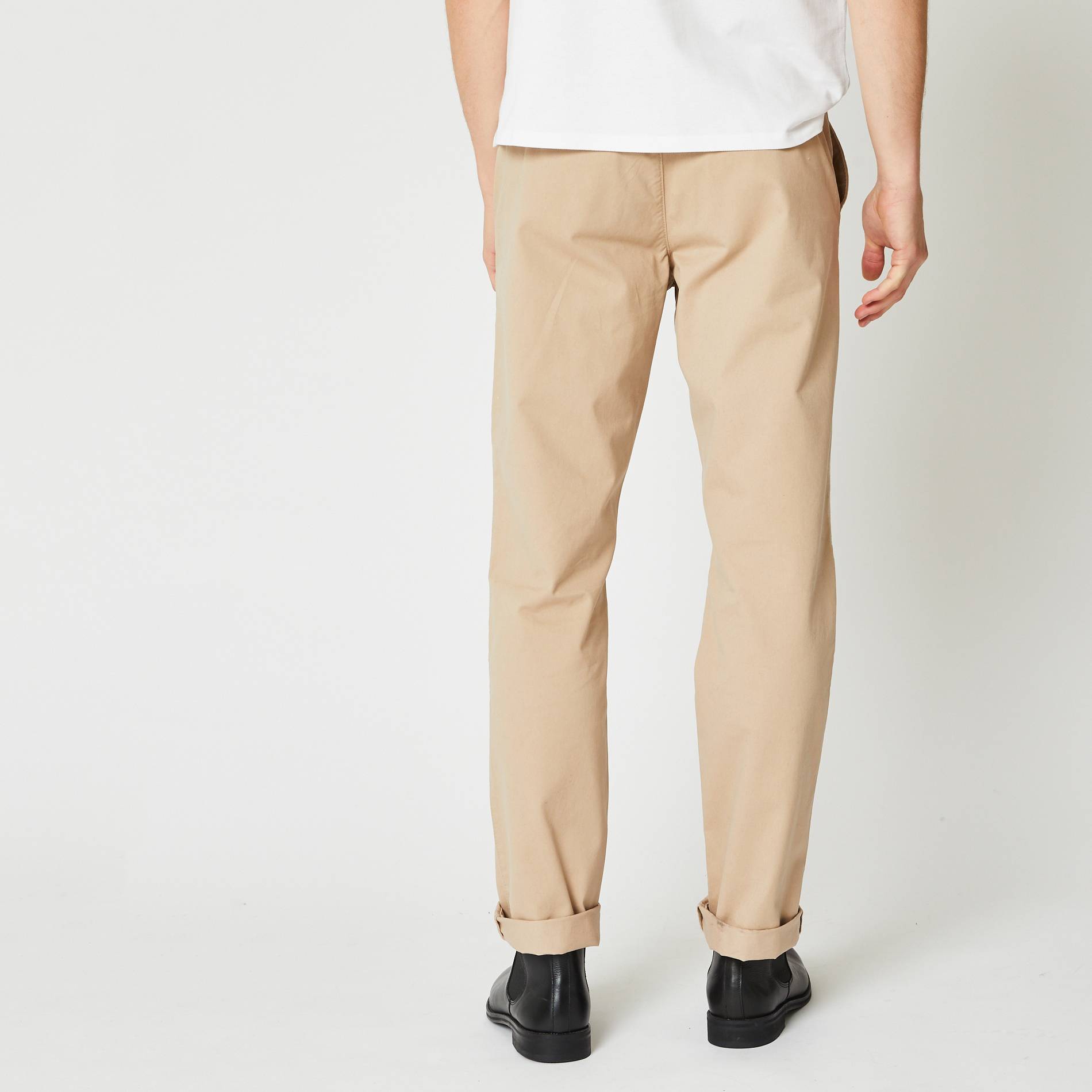 Pantalon chino coupe regular en coton BIO, Beige, large image number 1.0