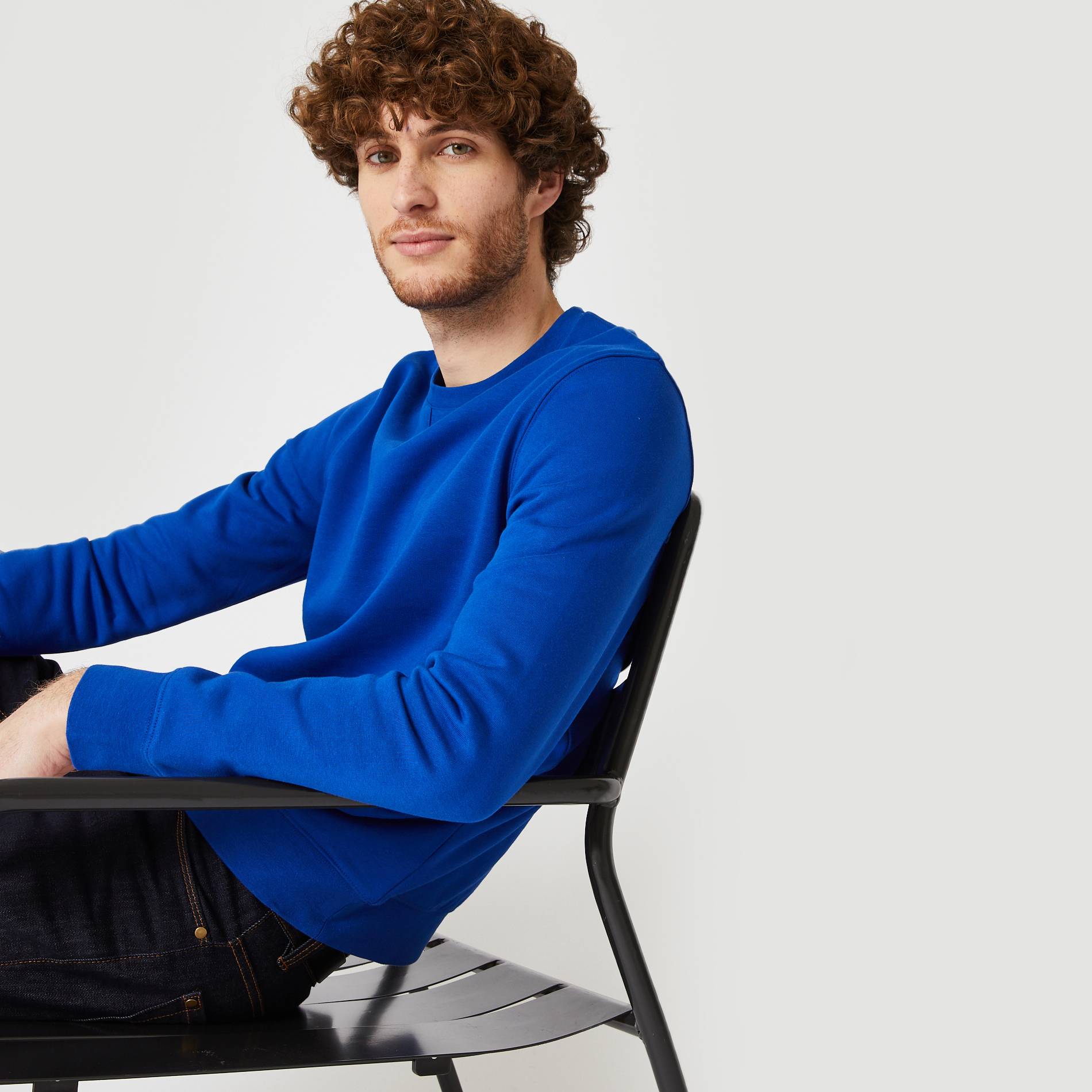 Sweat contenant du coton BIO, Cobalt, large image number 0.0