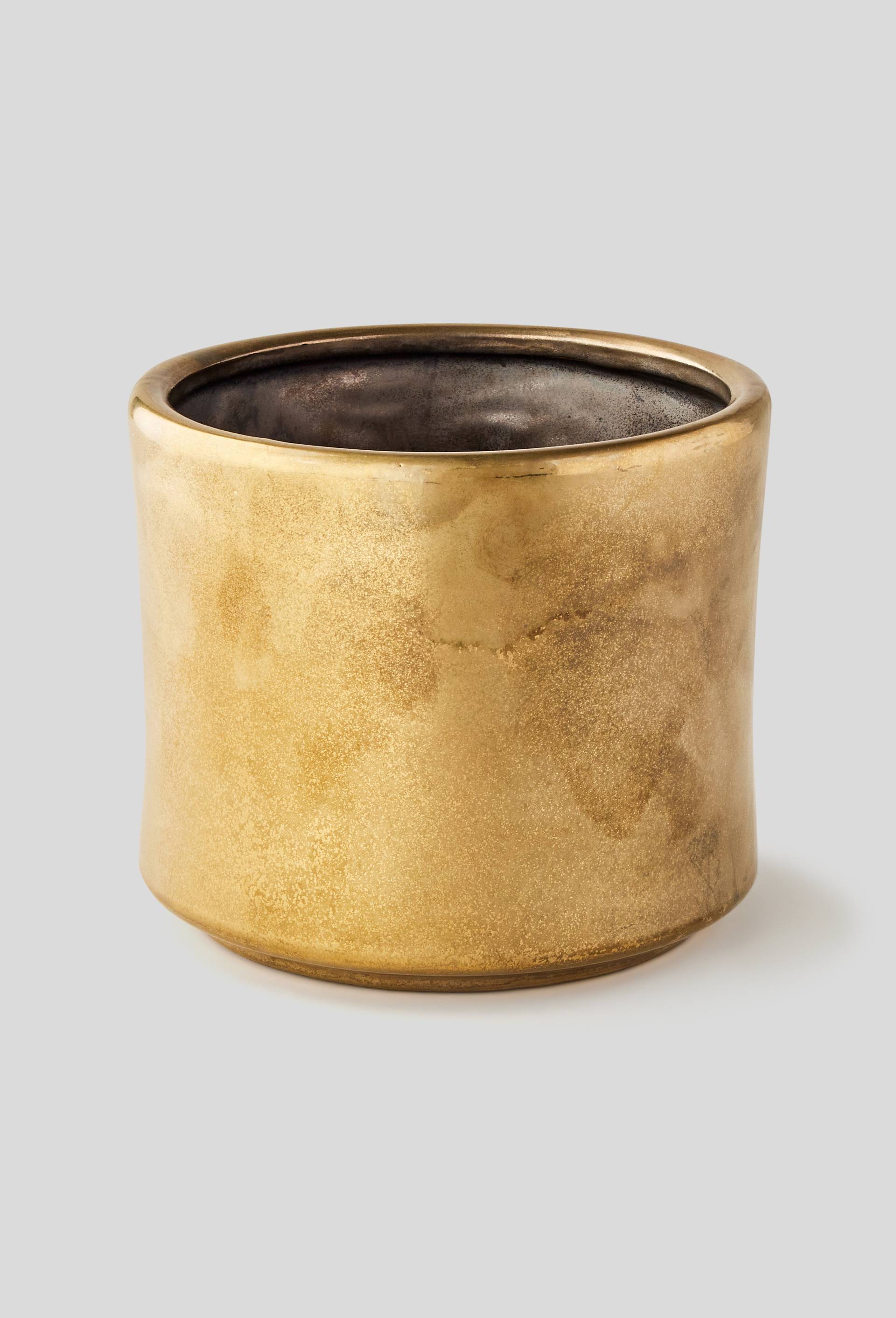 Cache pot en céramique, Or, large image number 0