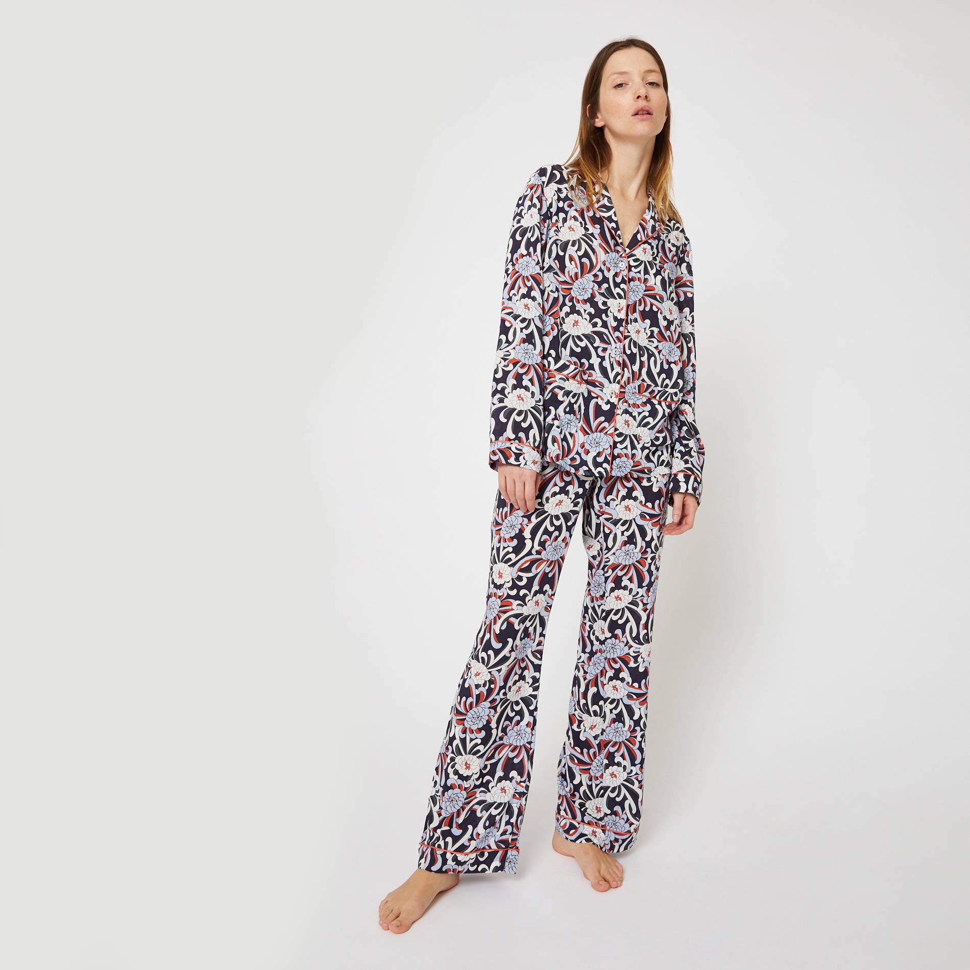 Pantalon de pyjama, Bleu marine, large image number 0