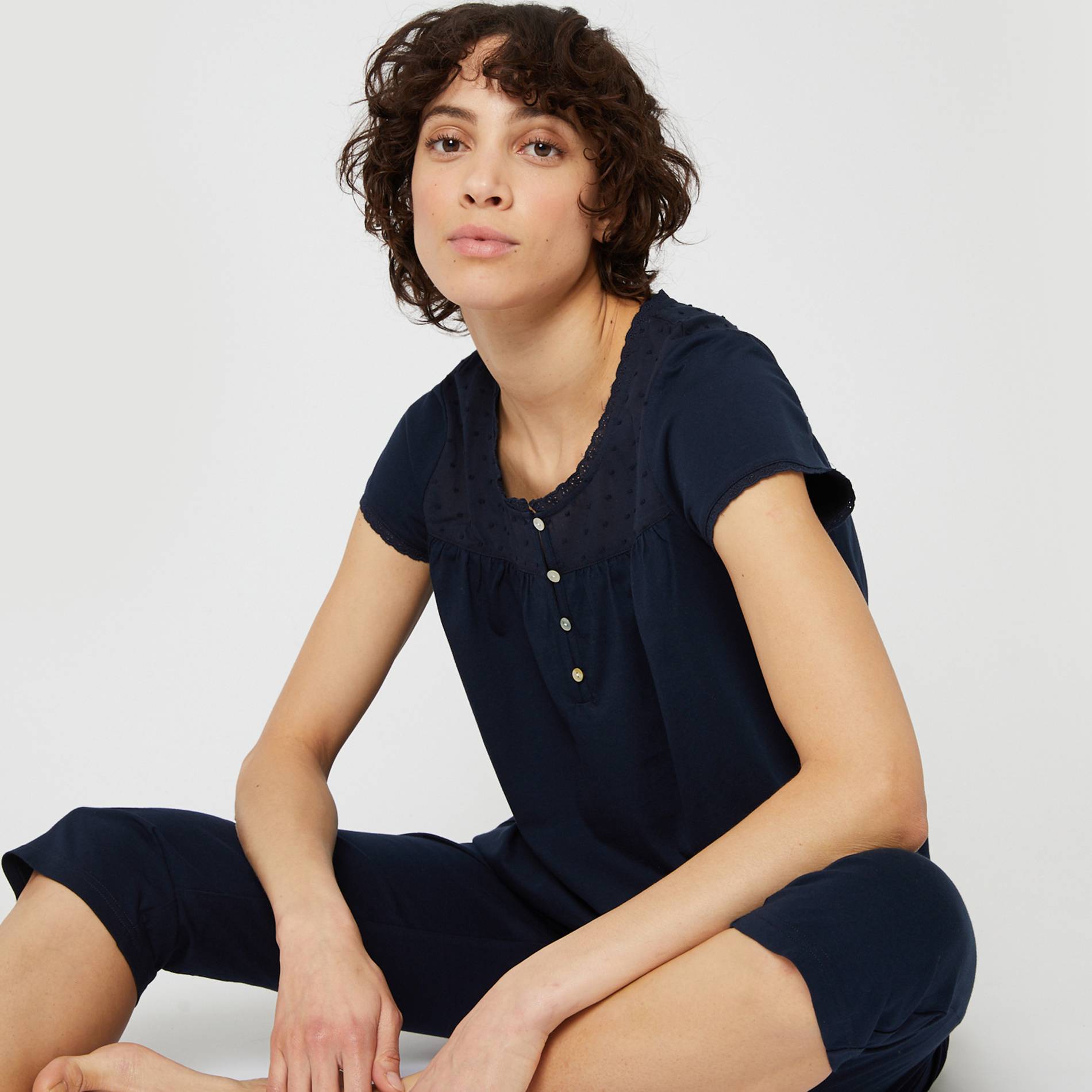 Pyjama, Bleu marine, large image number 0