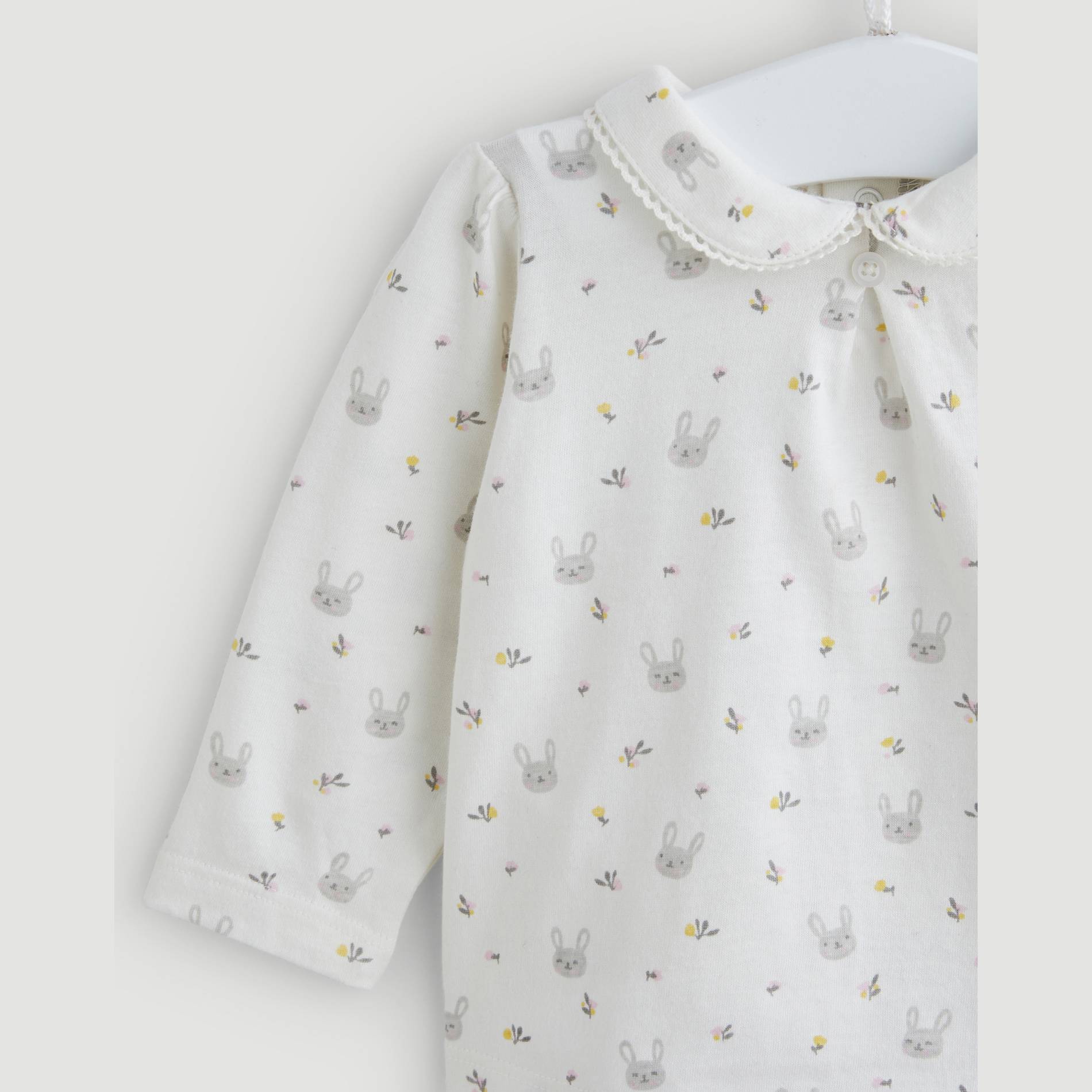 Blouse manches longues imprimée, Ecru, large image number 2