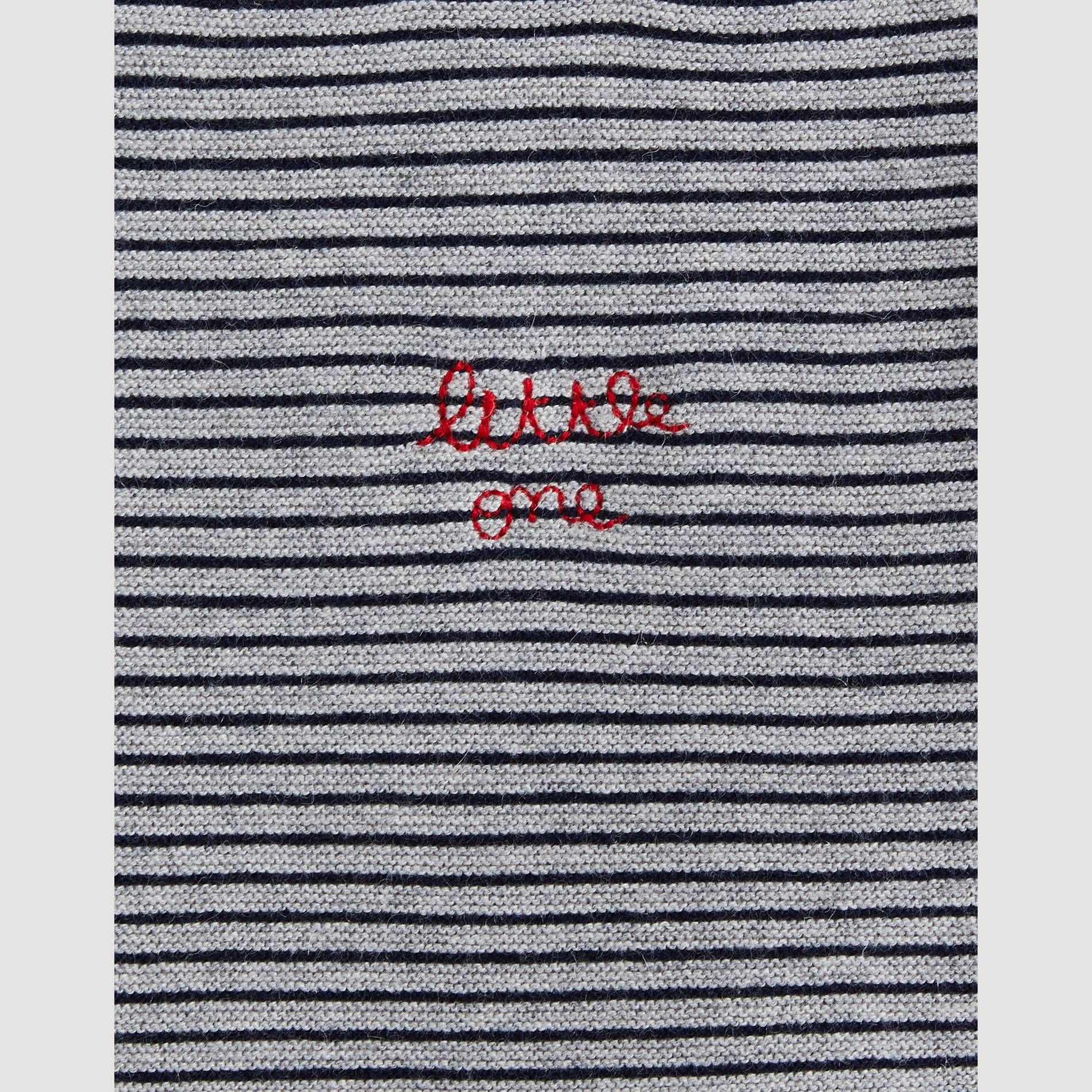 Ensemble en tricot rayé, Bleu marine, large image number 2