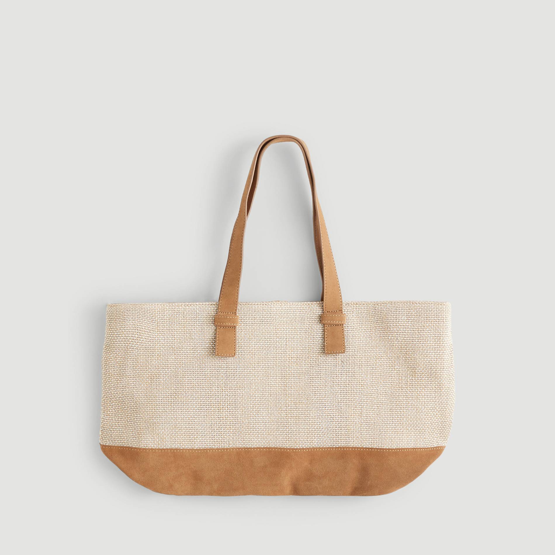 Cabas jute effet brillant, Beige, large image number 1.0