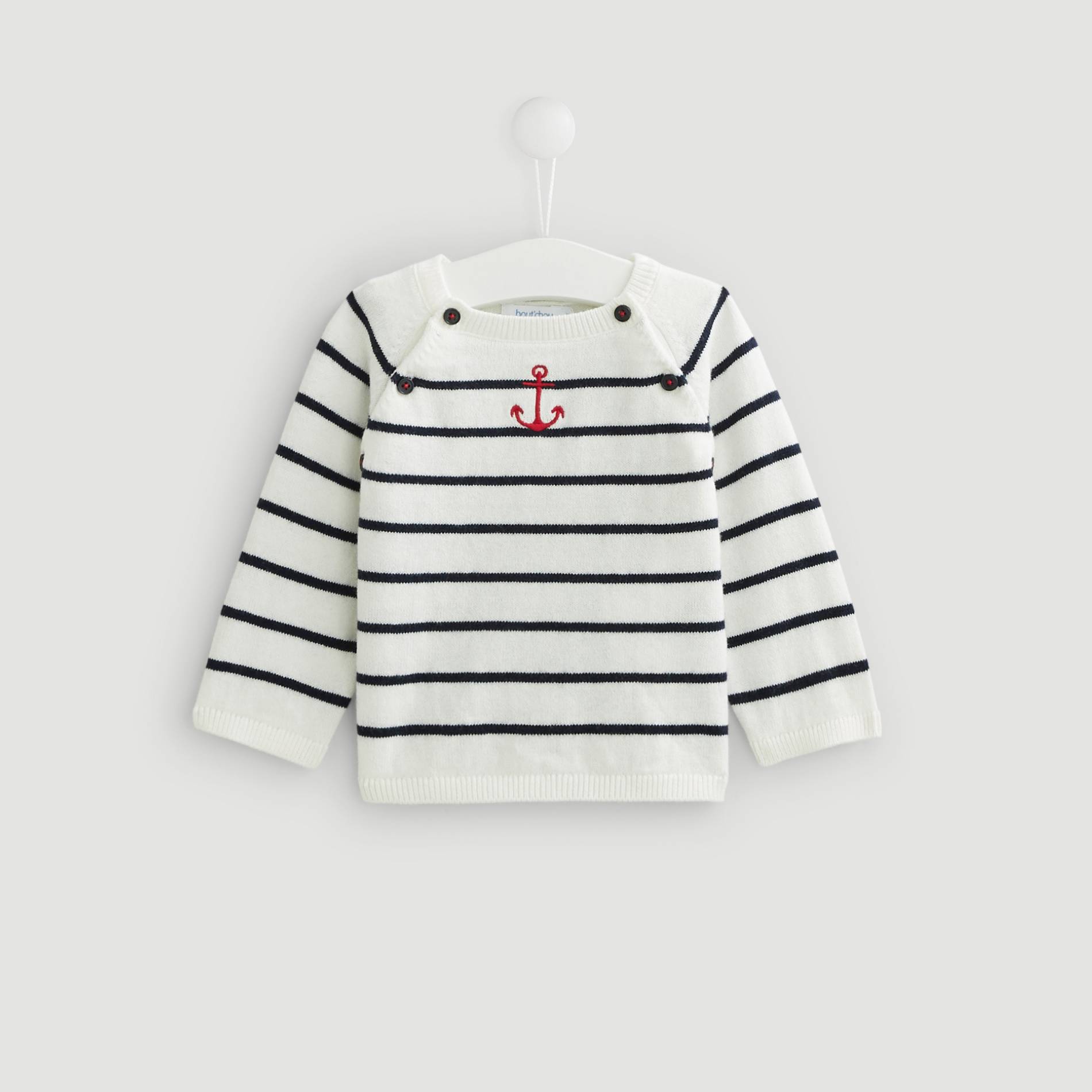Pull marinière, Bleu marine, large image number 0