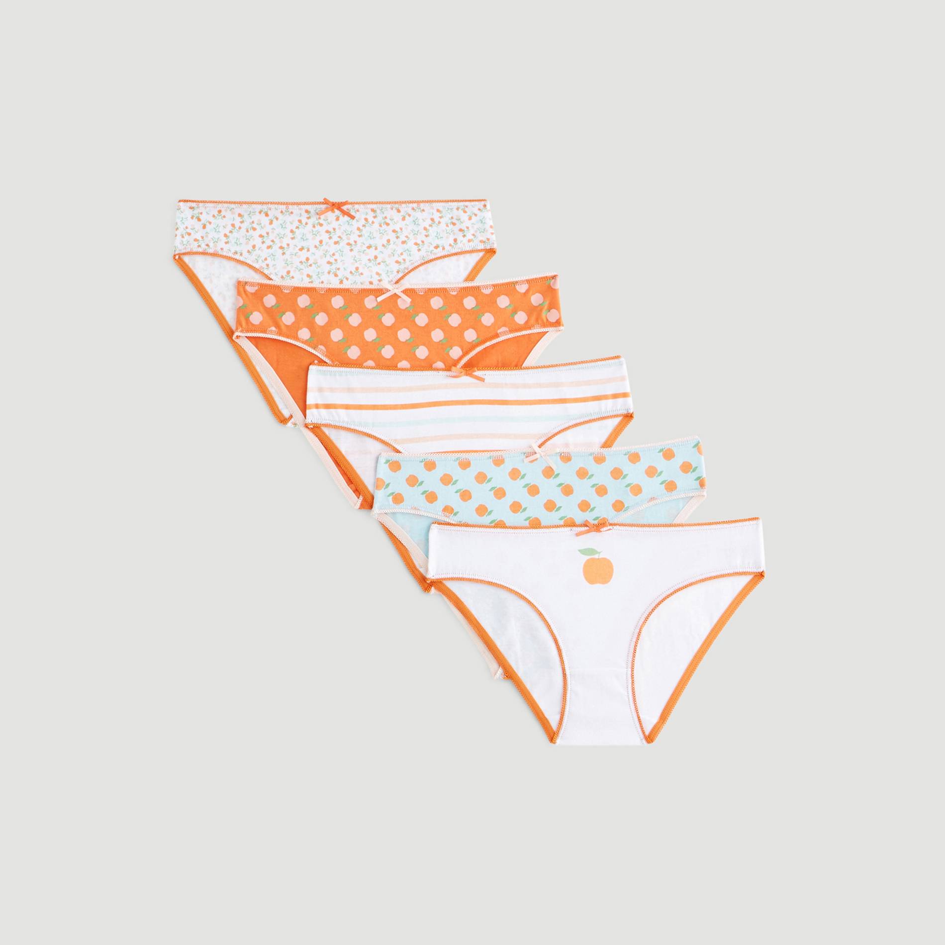 Lot de 5 culottes fantaisie, Blanc, large image number 0.0