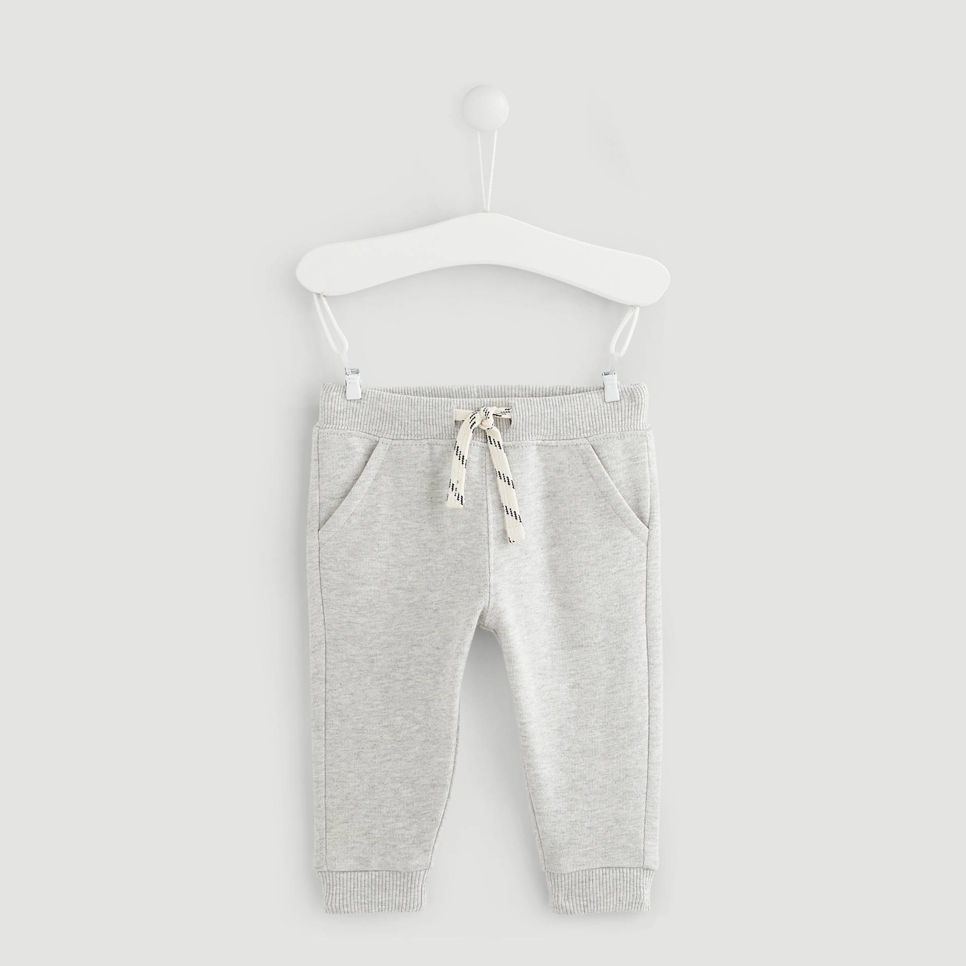 Jogging en coton BIO, Gris moyen, large image number 0.0
