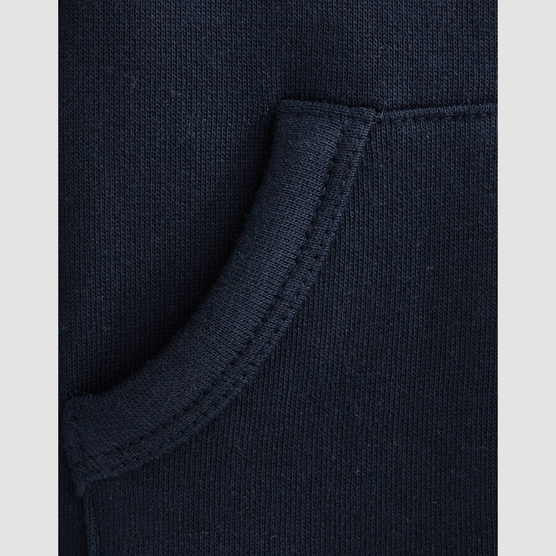 Sweat à capuche en coton BIO, Bleu marine, large image number 2.0