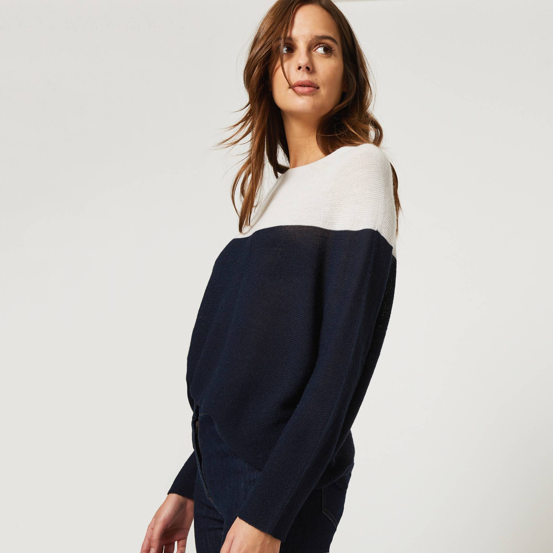 Pull col rond, Bleu marine, large image number 0.0