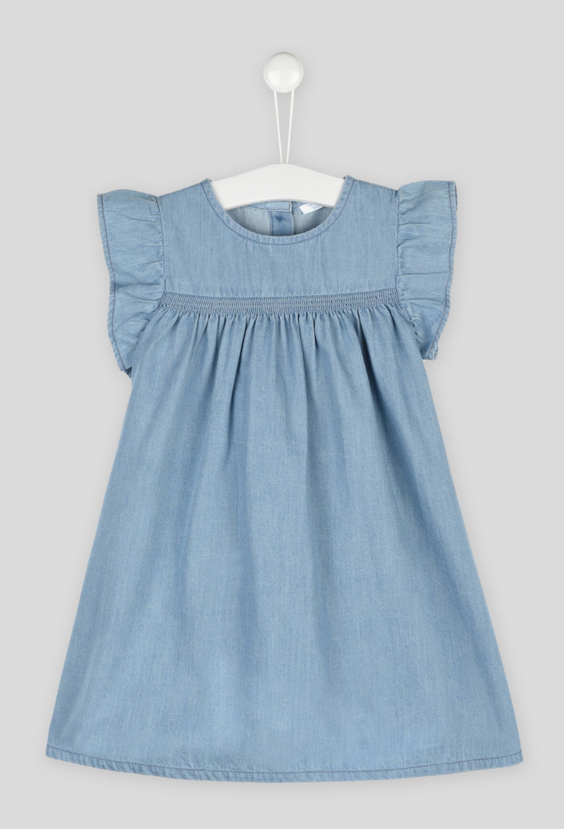 Robe chambray en coton BIO certifiée Oekotex, Bleu, large image number 0