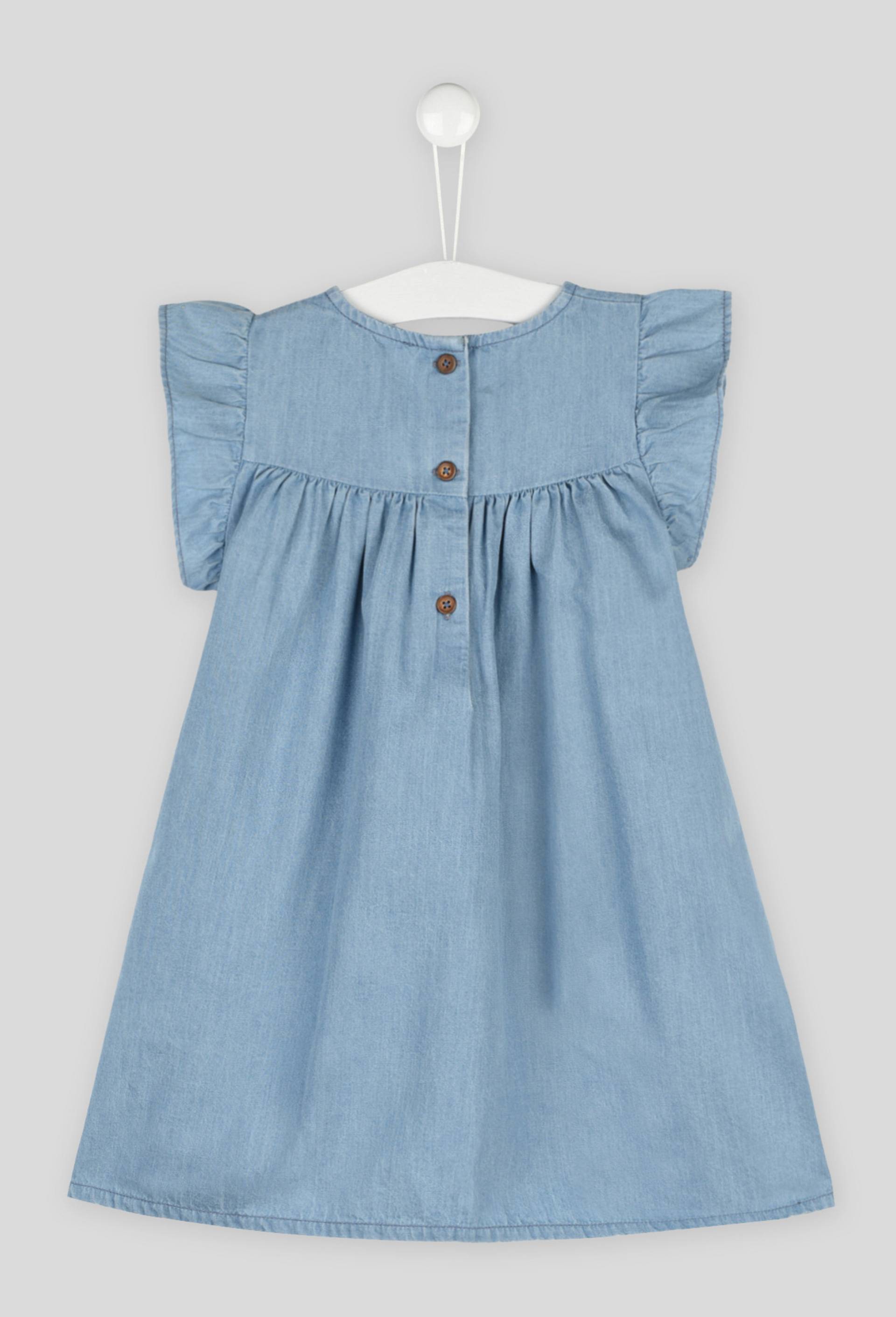 Robe chambray en coton BIO certifiée Oekotex, Bleu, large image number 1