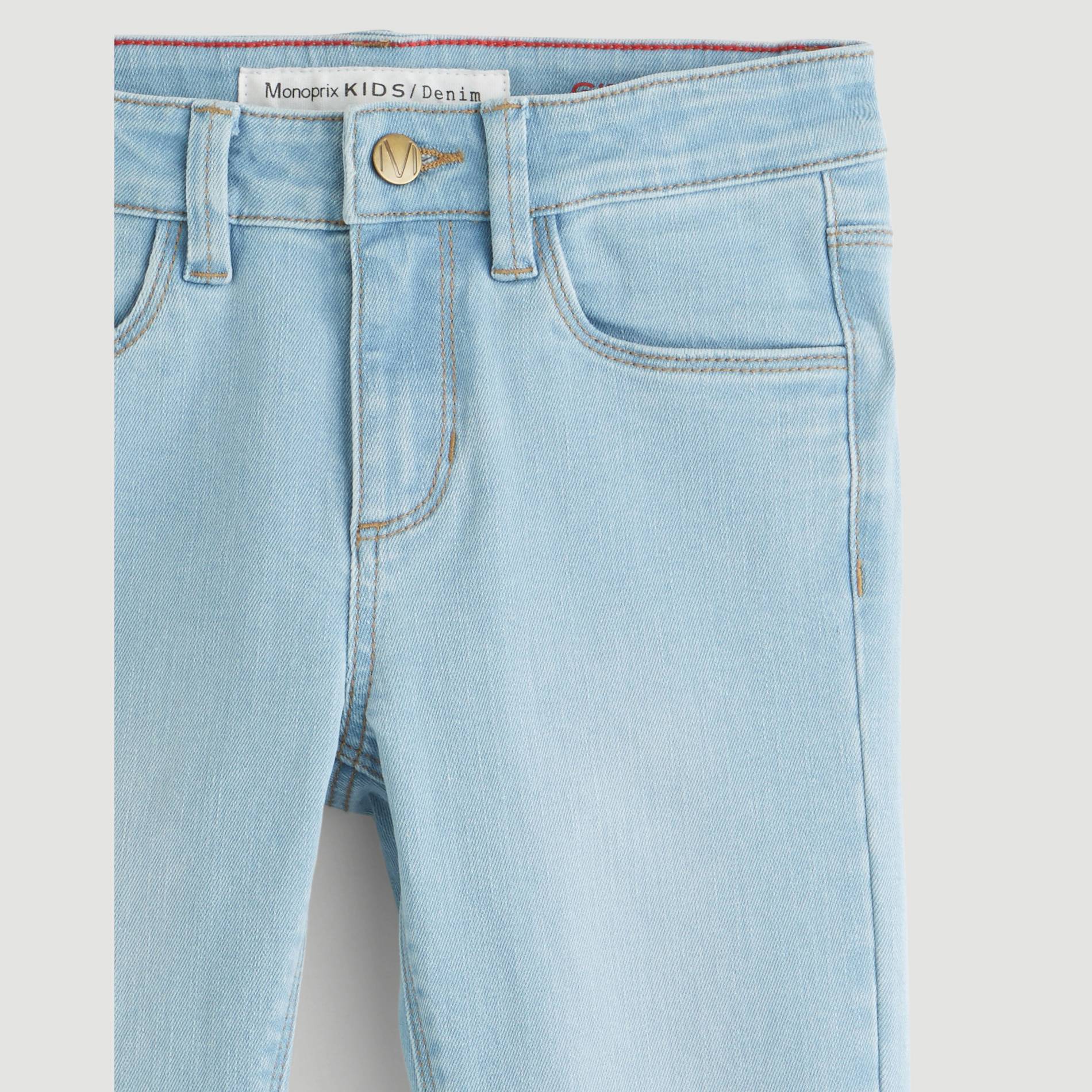 Jean slim, coton BIO et Oeko-Tex, Bleu pâle, large image number 2.0