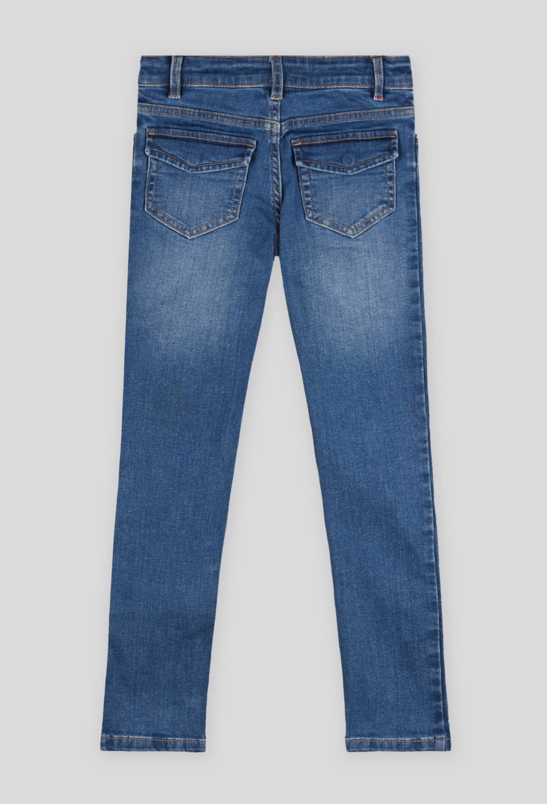 Jean skinny, coton BIo et Oeko-Tex, Bleu foncé, large image number 0