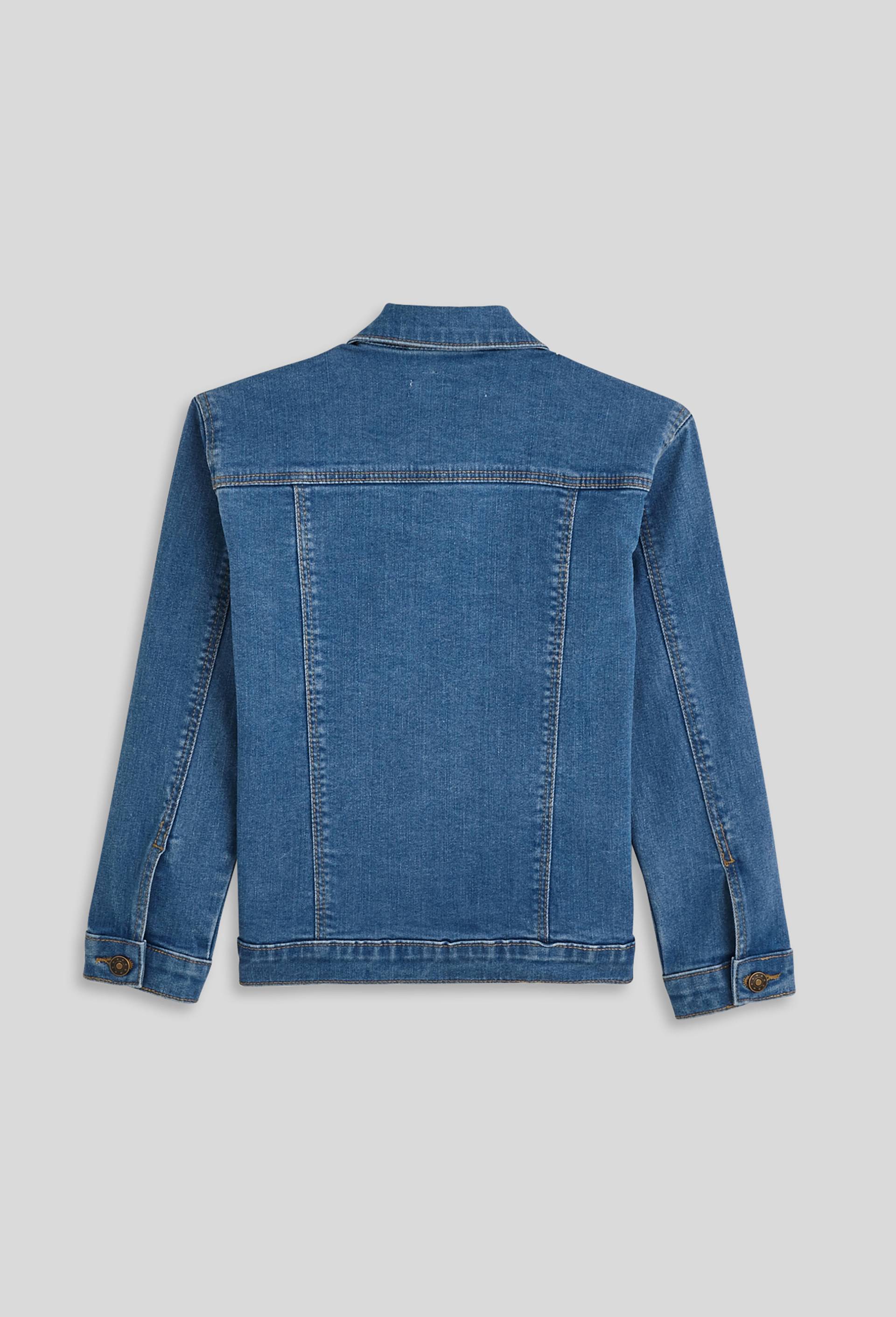 Veste en jean contenant du coton BIO, certifi&eacute; OEKO-TEX, Bleu, large image number 1