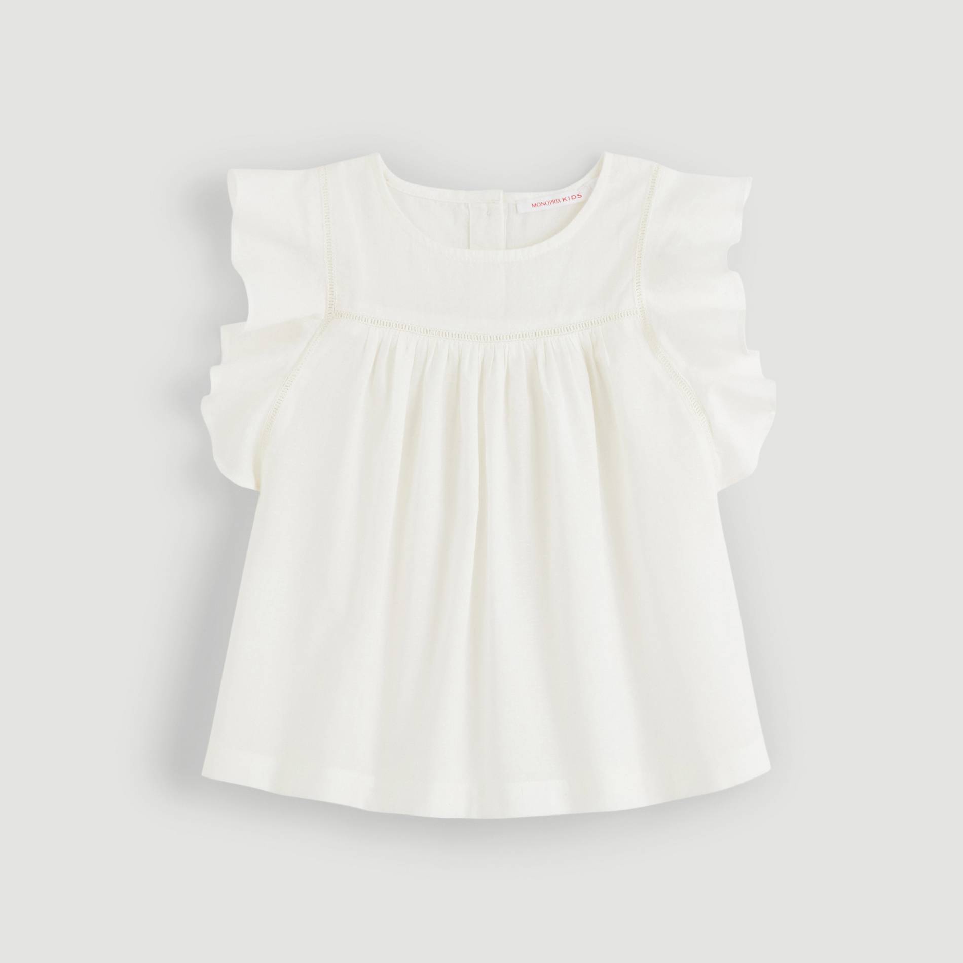 Blouse manches courtes, Blanc, large image number 0