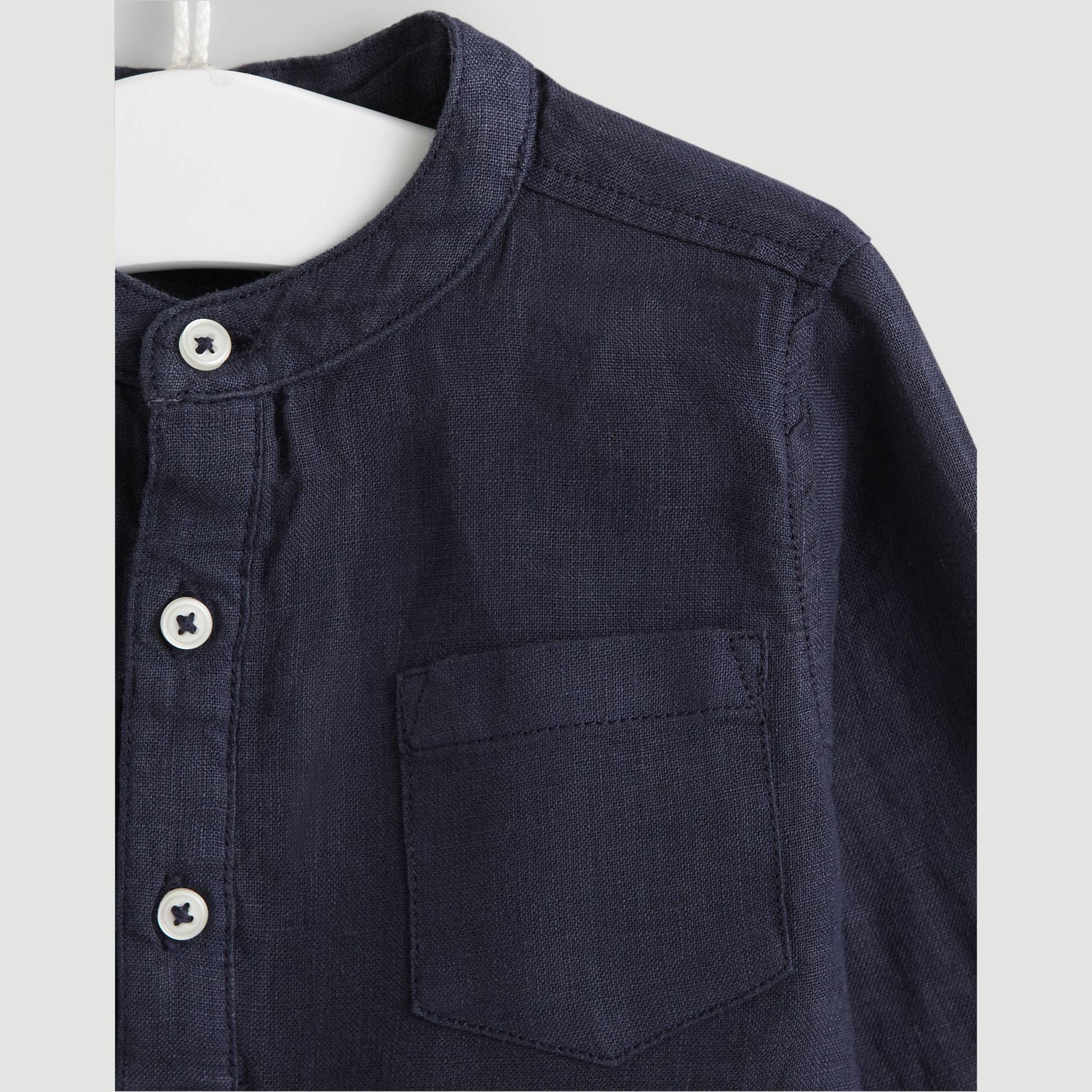 Chemise en lin, Bleu marine, large image number 2.0