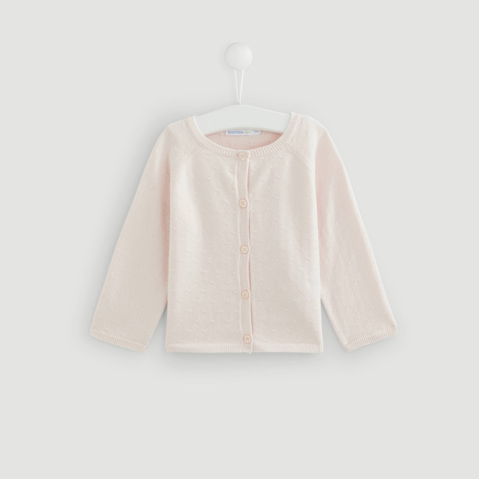 Cardigan en coton BIO, Rose pâle, large image number 0