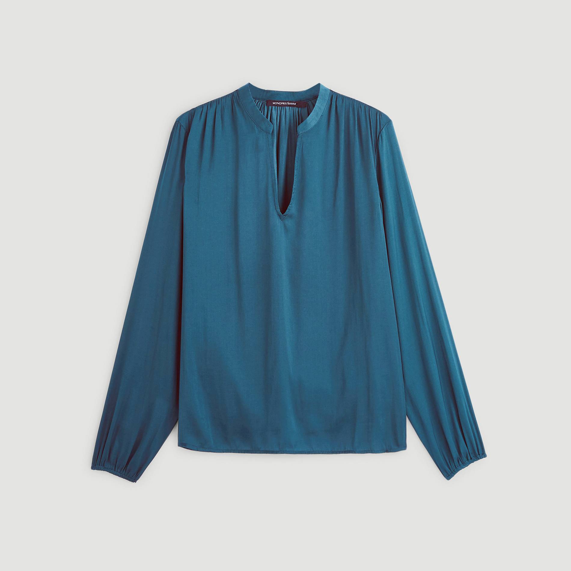 Blouse fluide unie, Vert fonc&eacute;, large image number 2.0