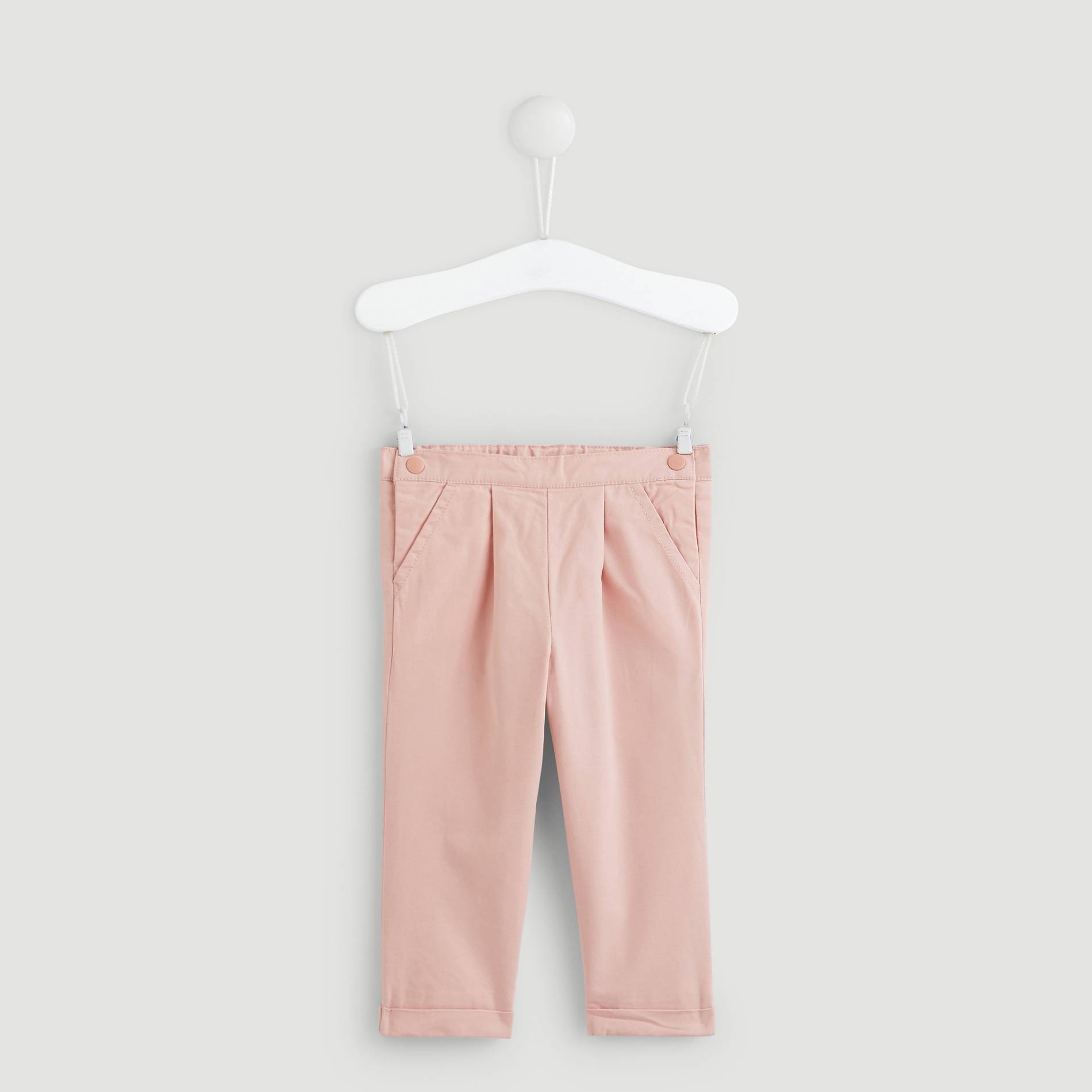 Pantalon twill doublé, Rose pâle, large image number 0.0