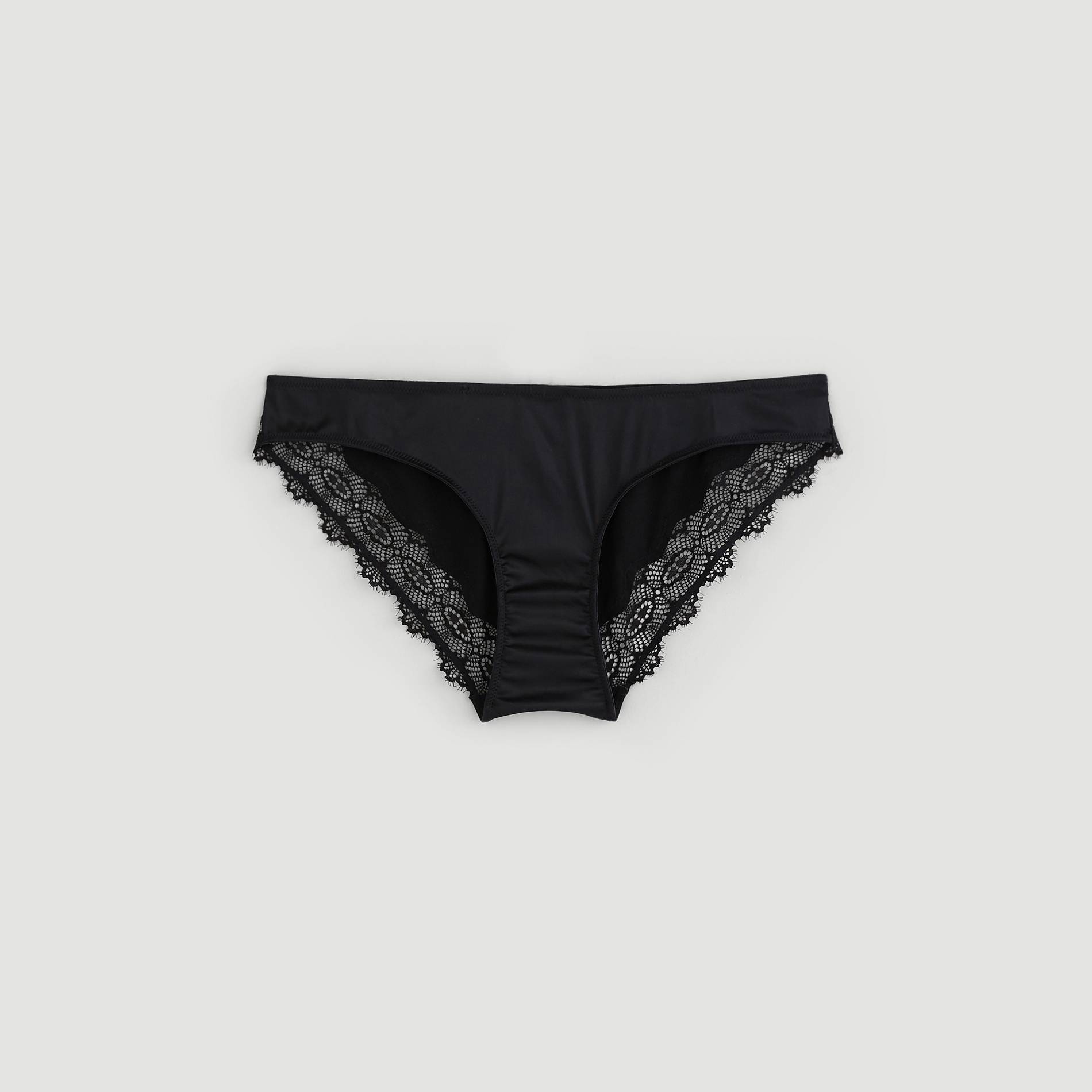 Culotte en satin et dentelle, Noir, large image number 2