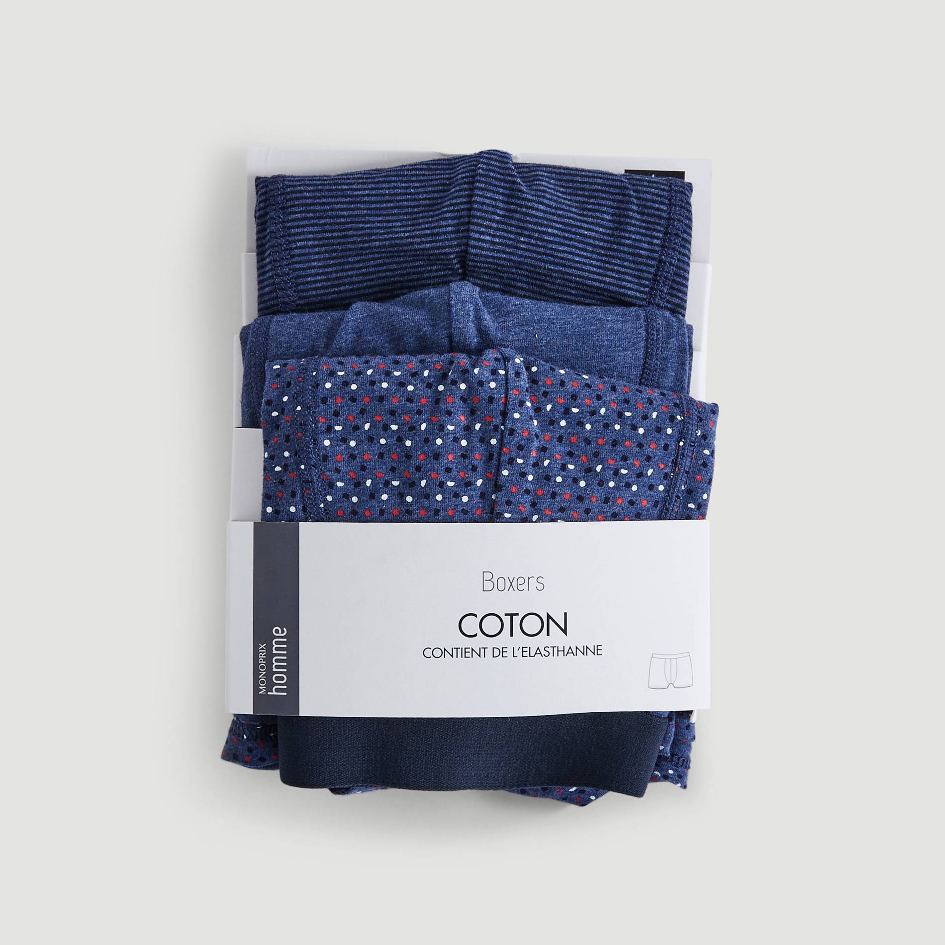 Lot de 3 boxers, Bleu, large image number 0