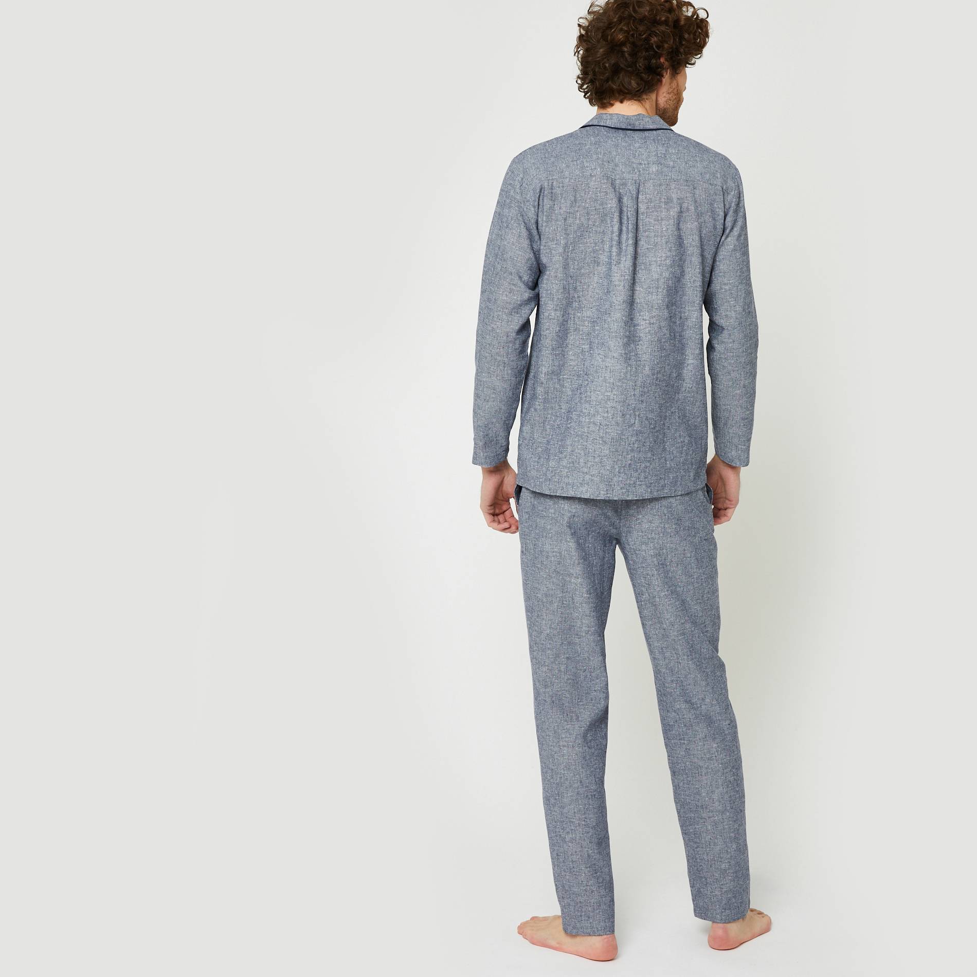 Ensemble pyjama contenant du lin, Bleu marine, large image number 1.0