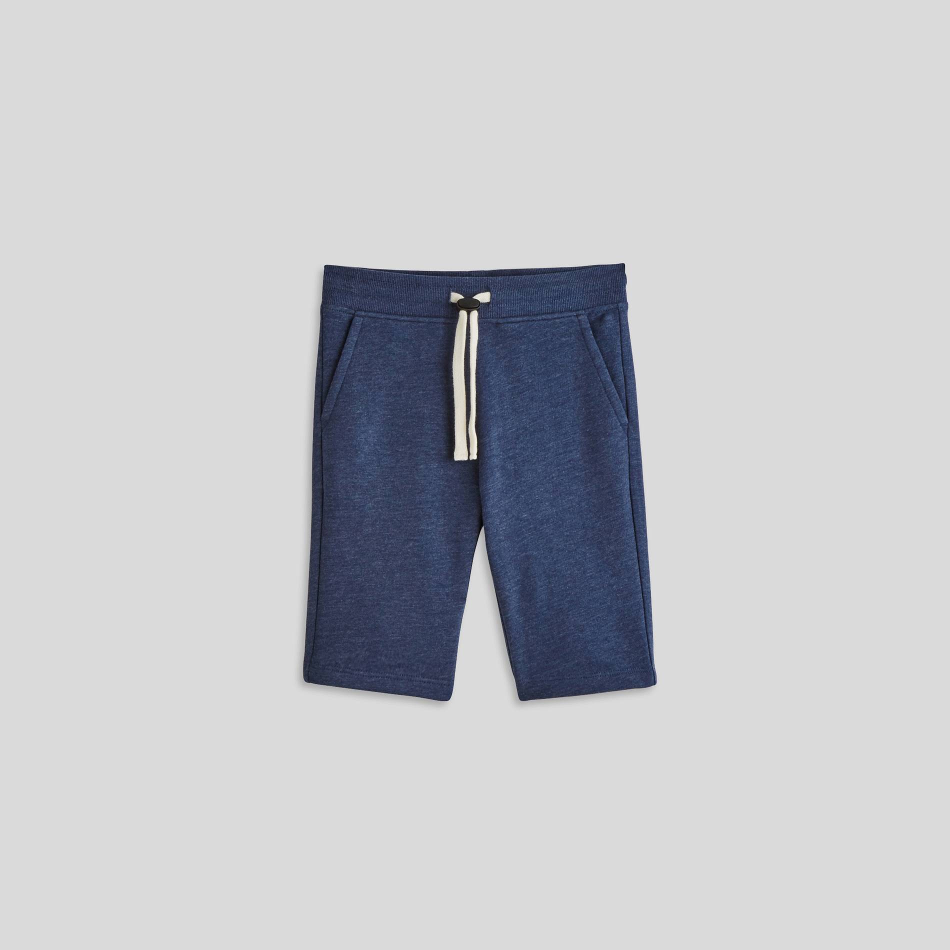 Bermuda molleton en coton BIO, Bleu marine, large image number 0