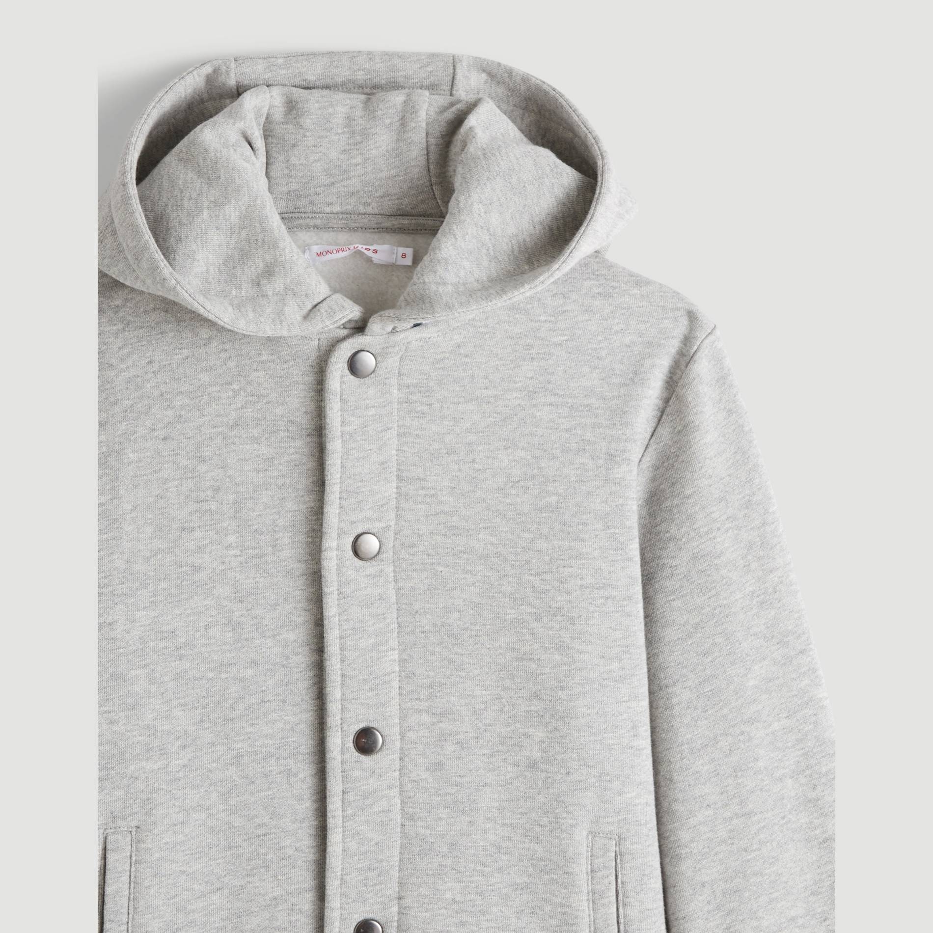 Teddy à capuche, Gris moyen, large image number 2