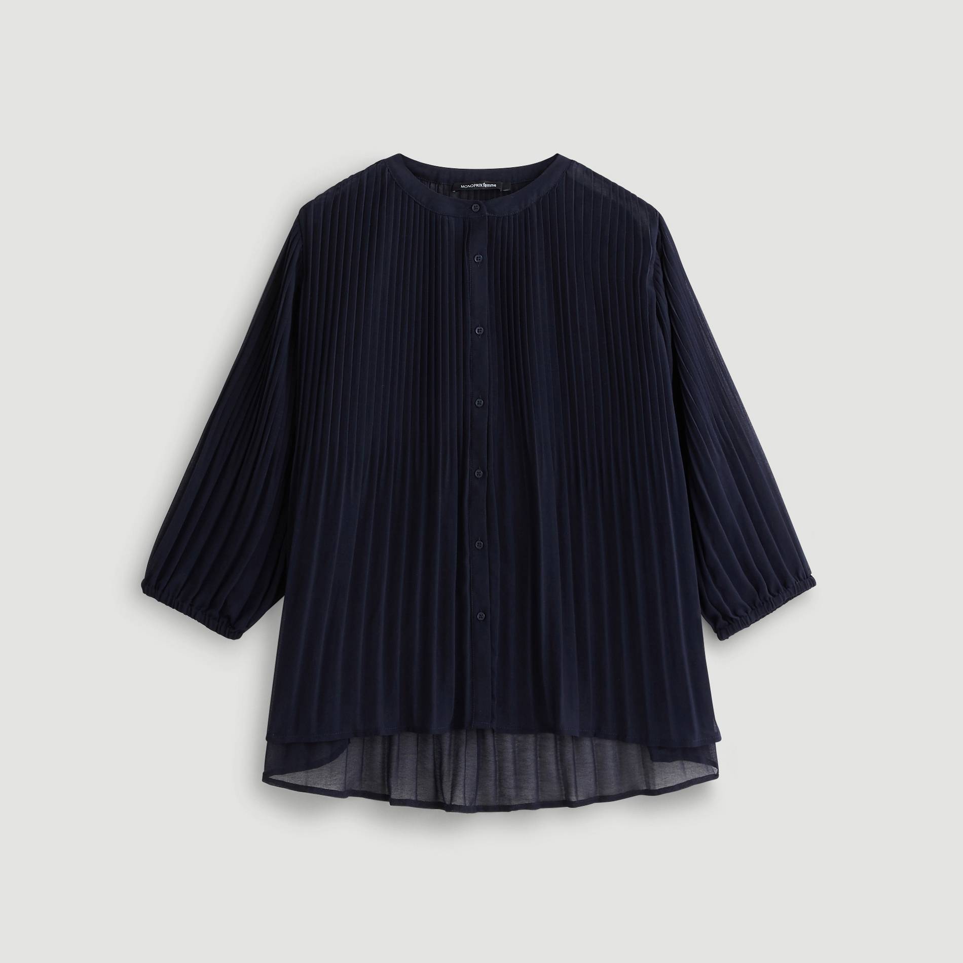 Blouse manches longues, Bleu marine, large image number 2