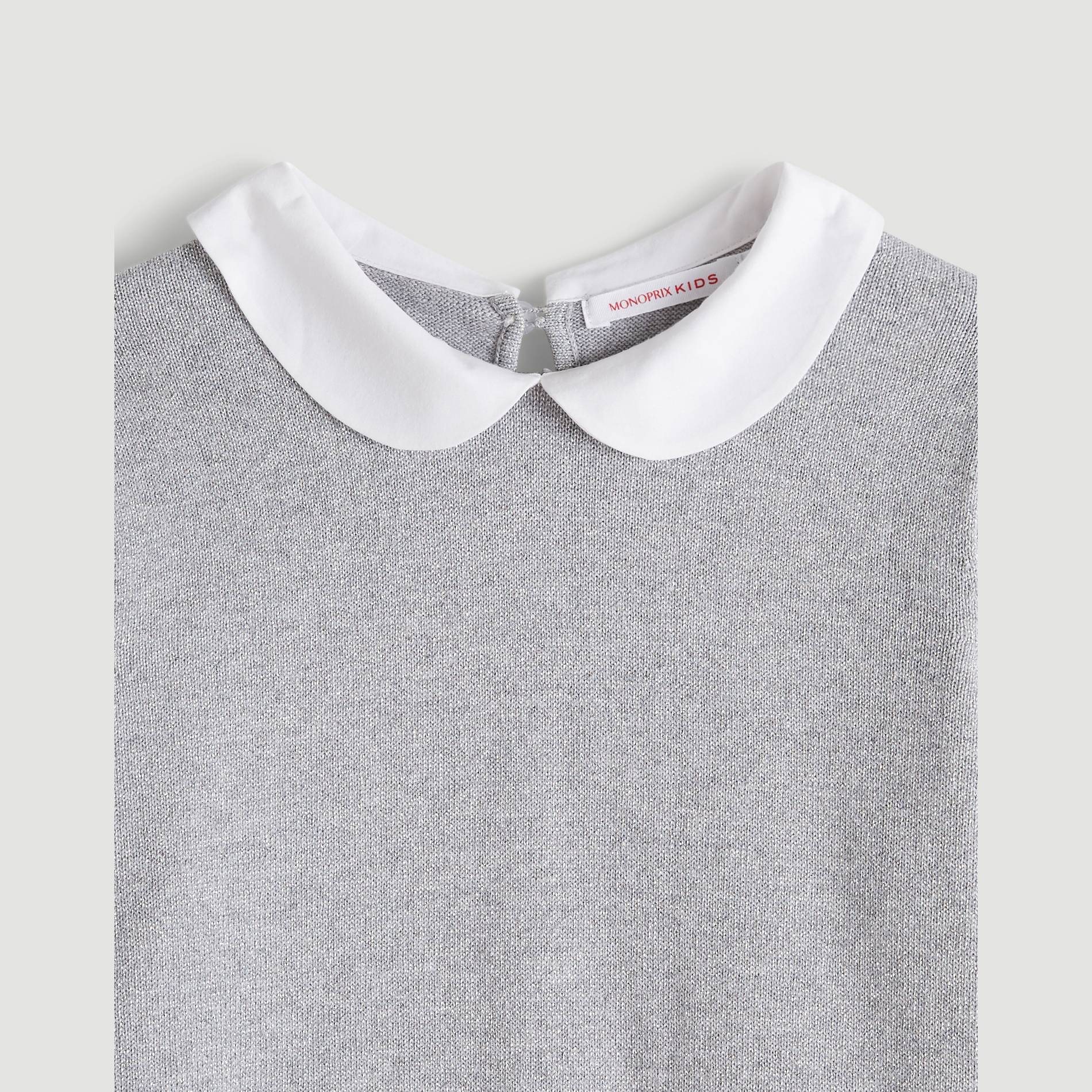 Pull bi-matières, Gris clair, large image number 2.0