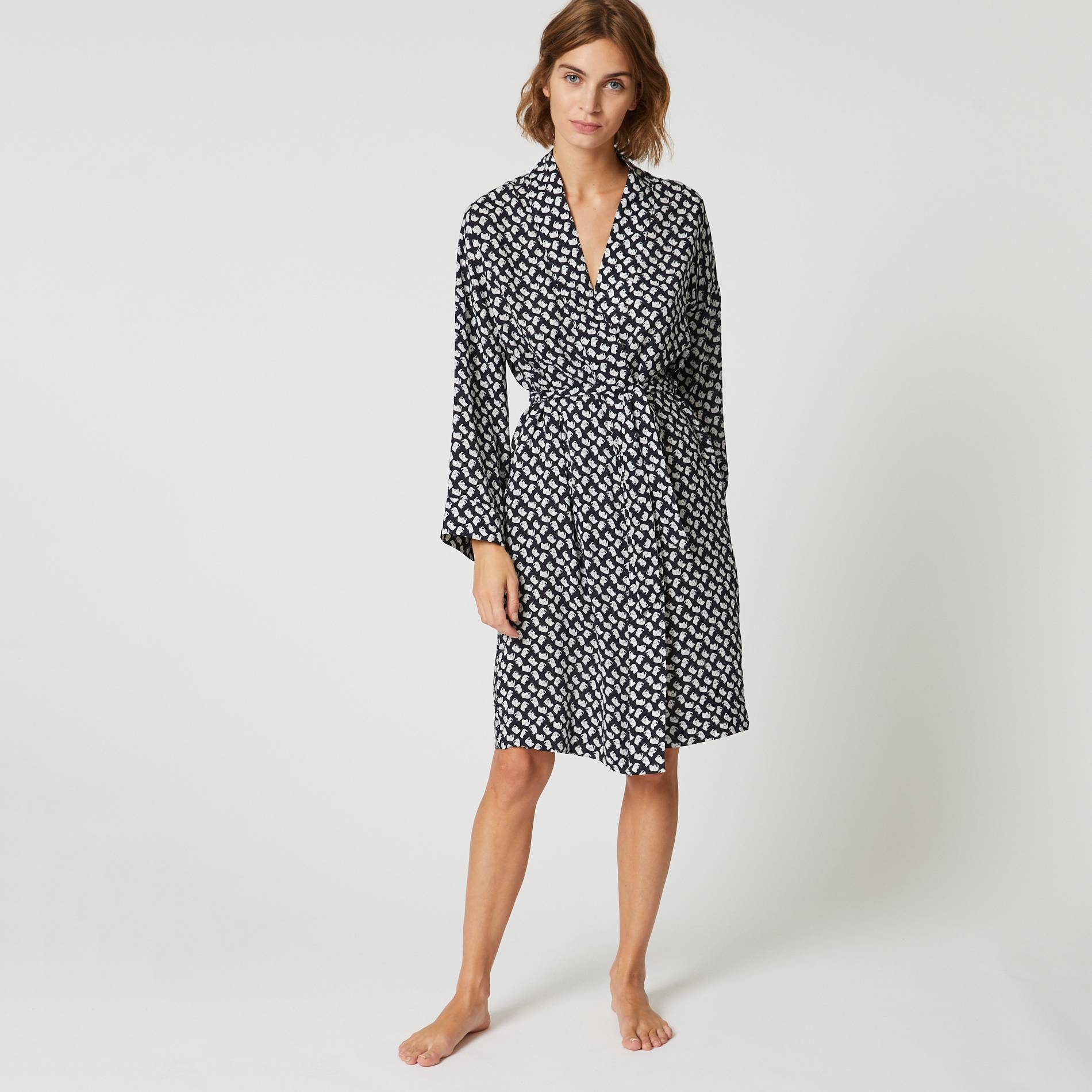 Kimono imprime, Bleu marine, large image number 0.0