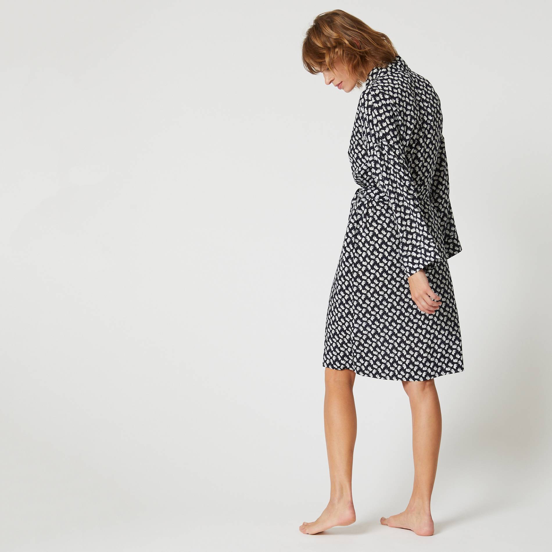 Kimono imprime, Bleu marine, large image number 1