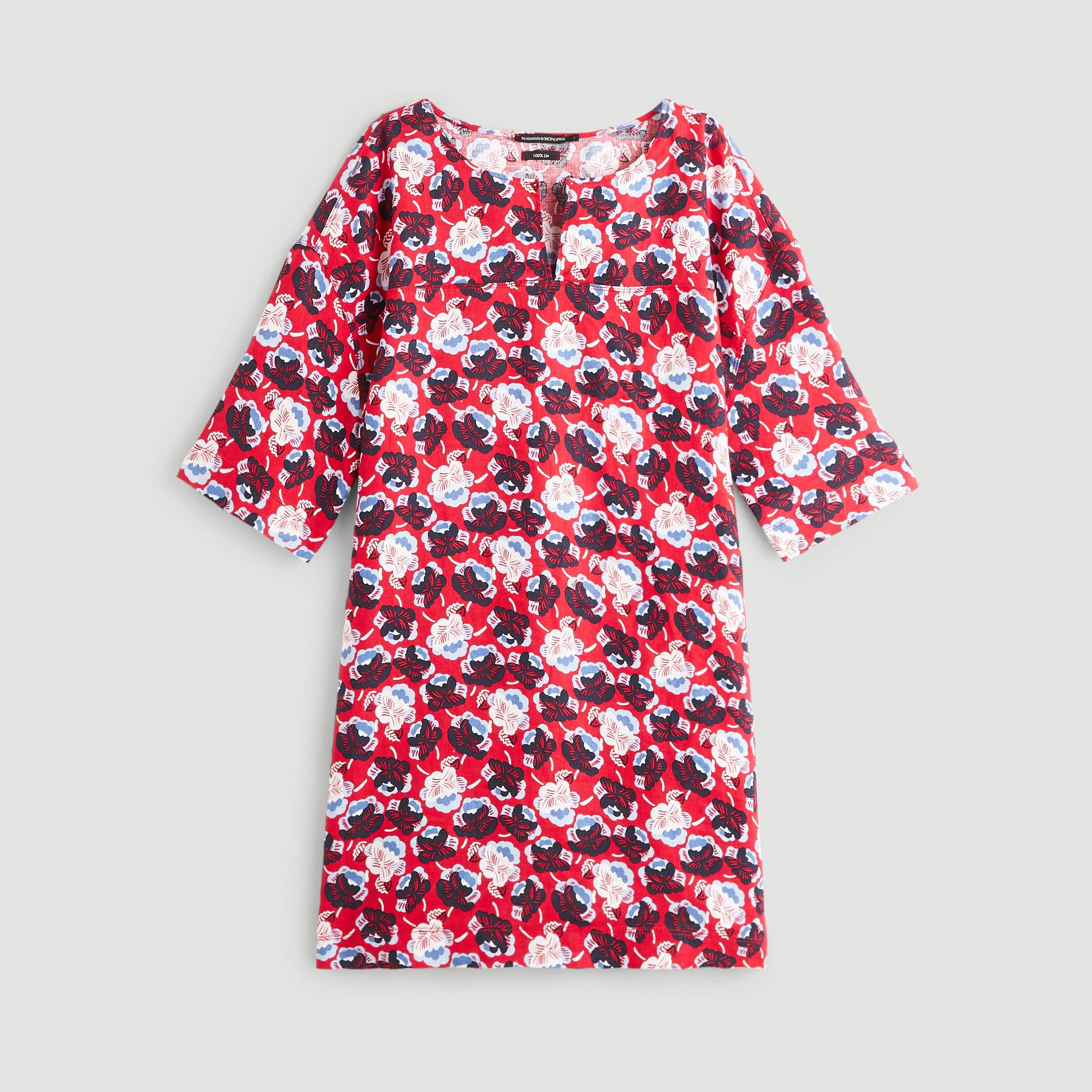 Robe housse en lin, Carmin, large image number 2.0
