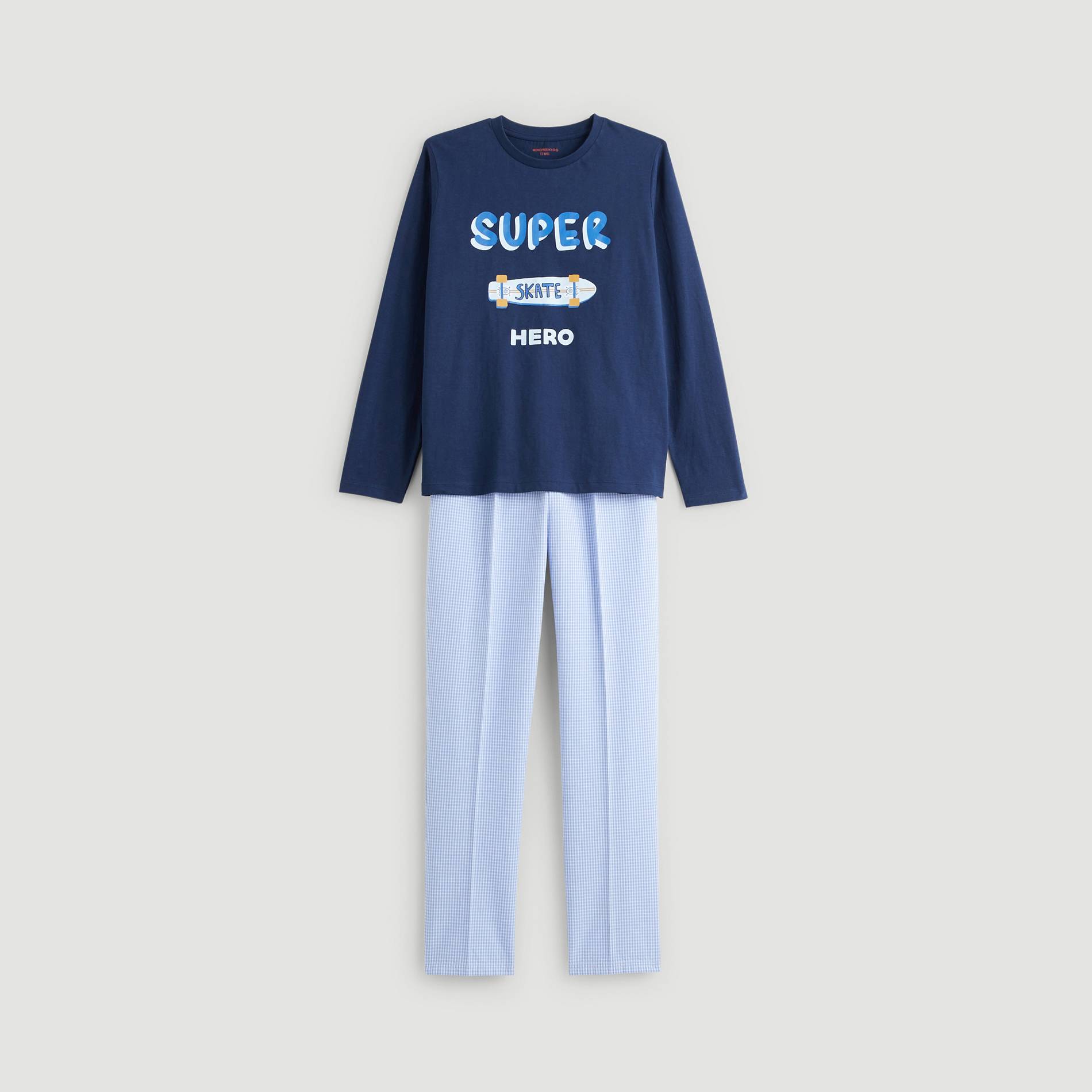 Pyjama long, Bleu marine, large image number 0