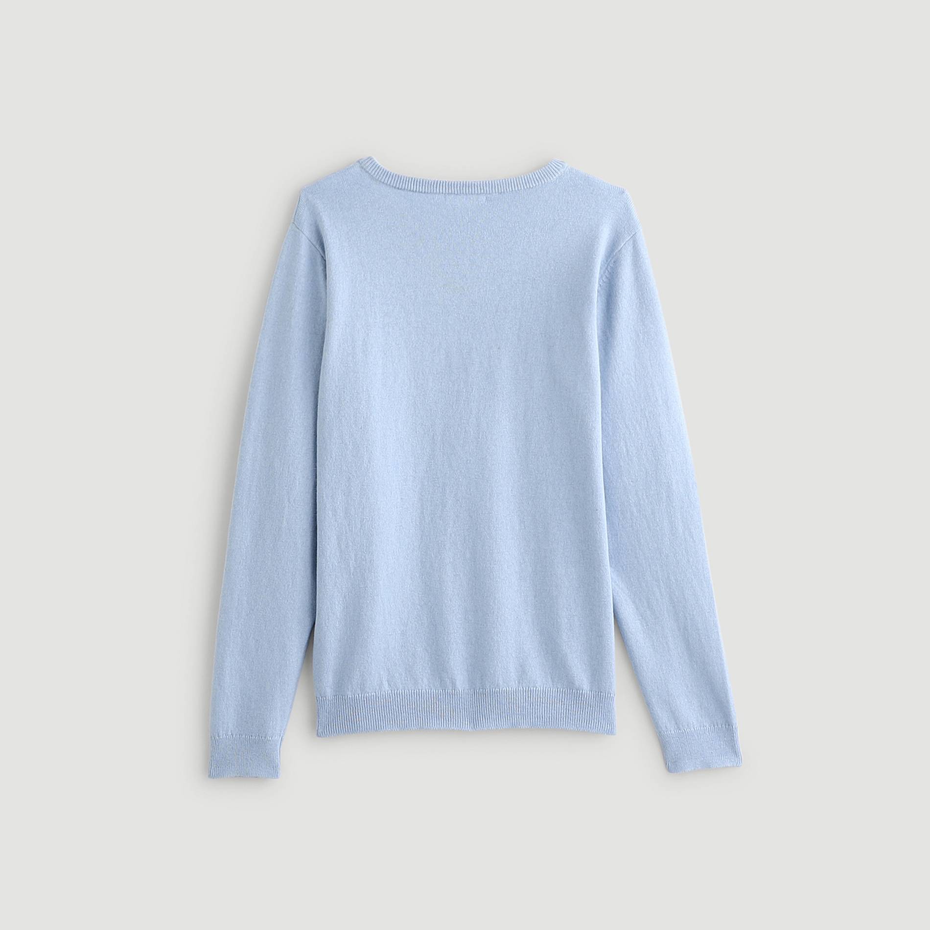 Pull col V, Bleu pâle, large image number 1.0