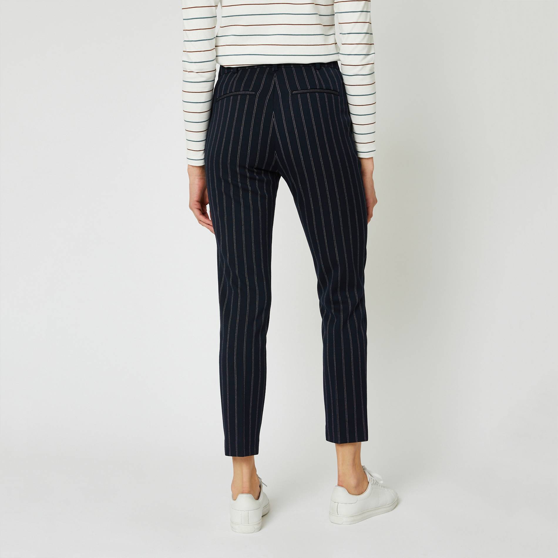 Pantalon 7/8 à rayures, Bleu marine, large image number 1