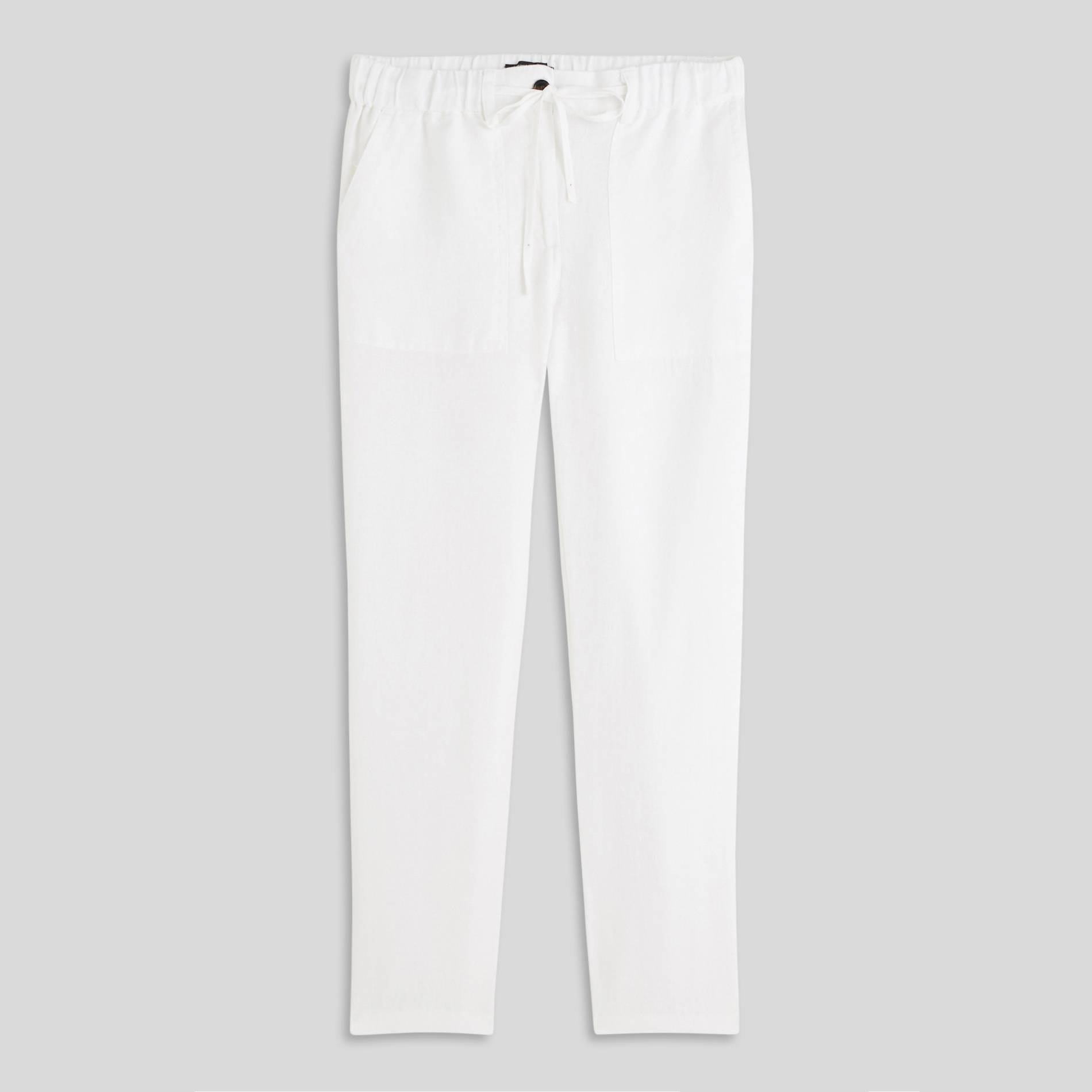 Jogging poches cargo en lin, Blanc, large image number 0