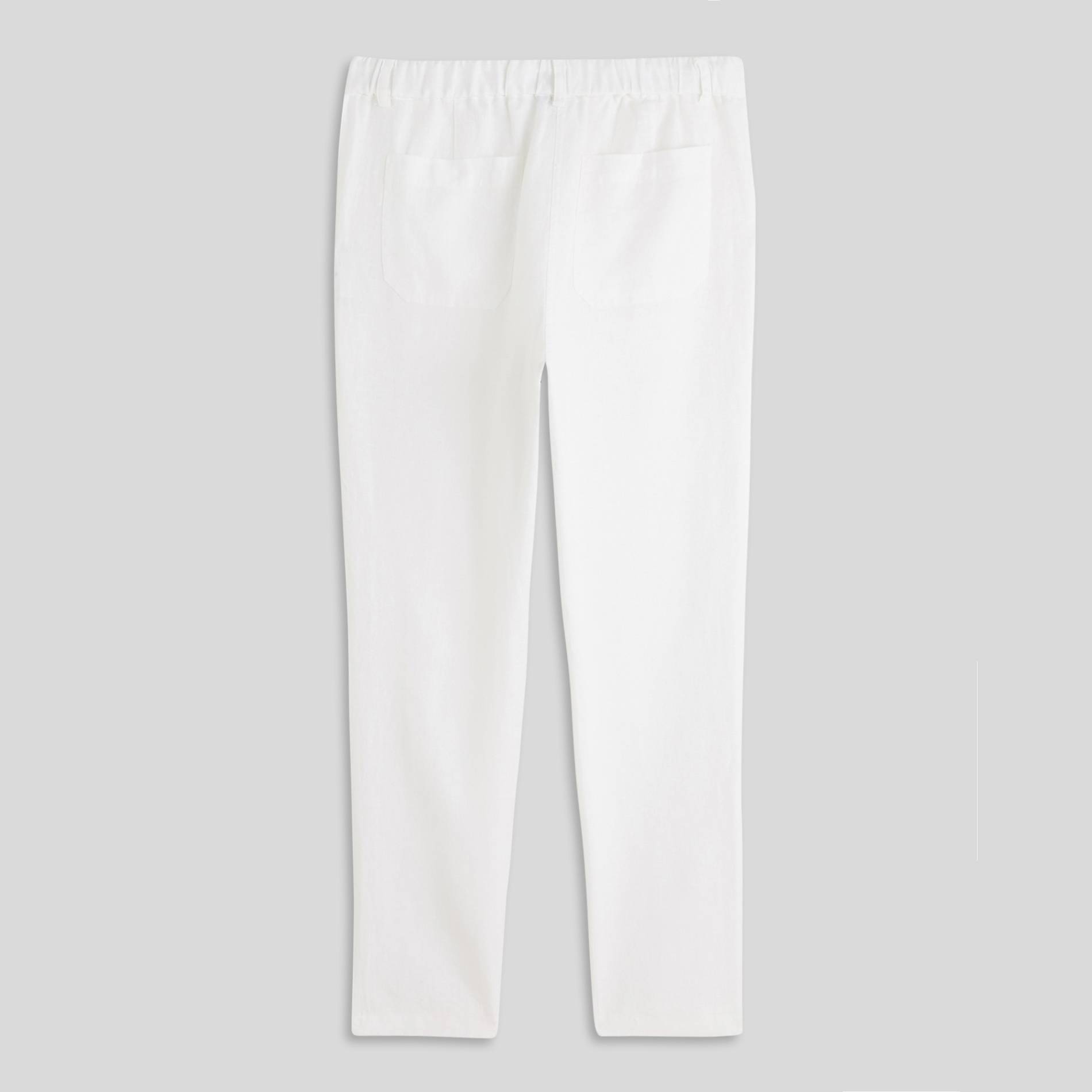Jogging poches cargo en lin, Blanc, large image number 1.0