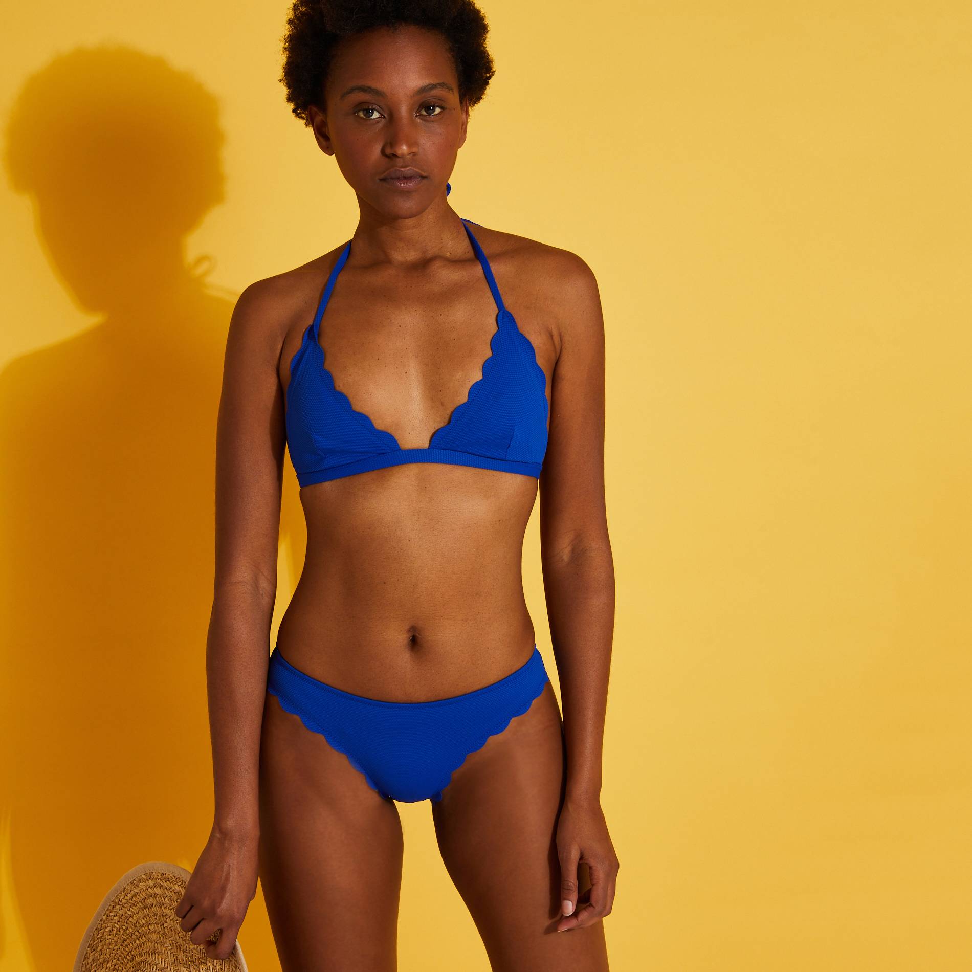 Haut de maillot de bain forme triangle, Cobalt, large image number 2