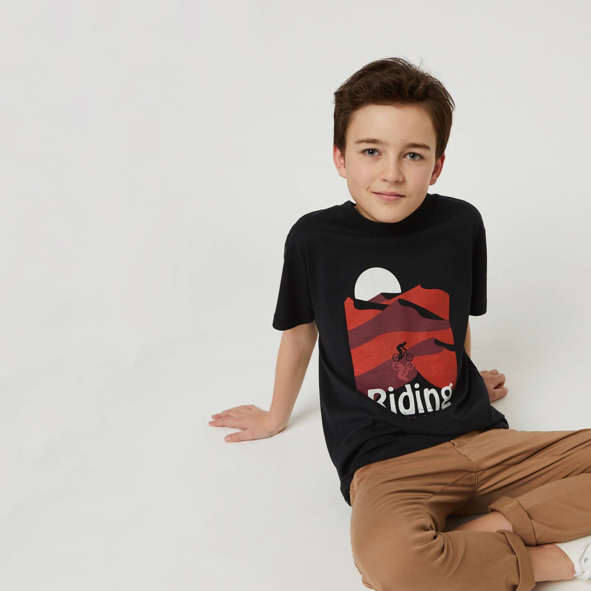 T-shirt manches courtes en coton BIO, Noir, large image number 0