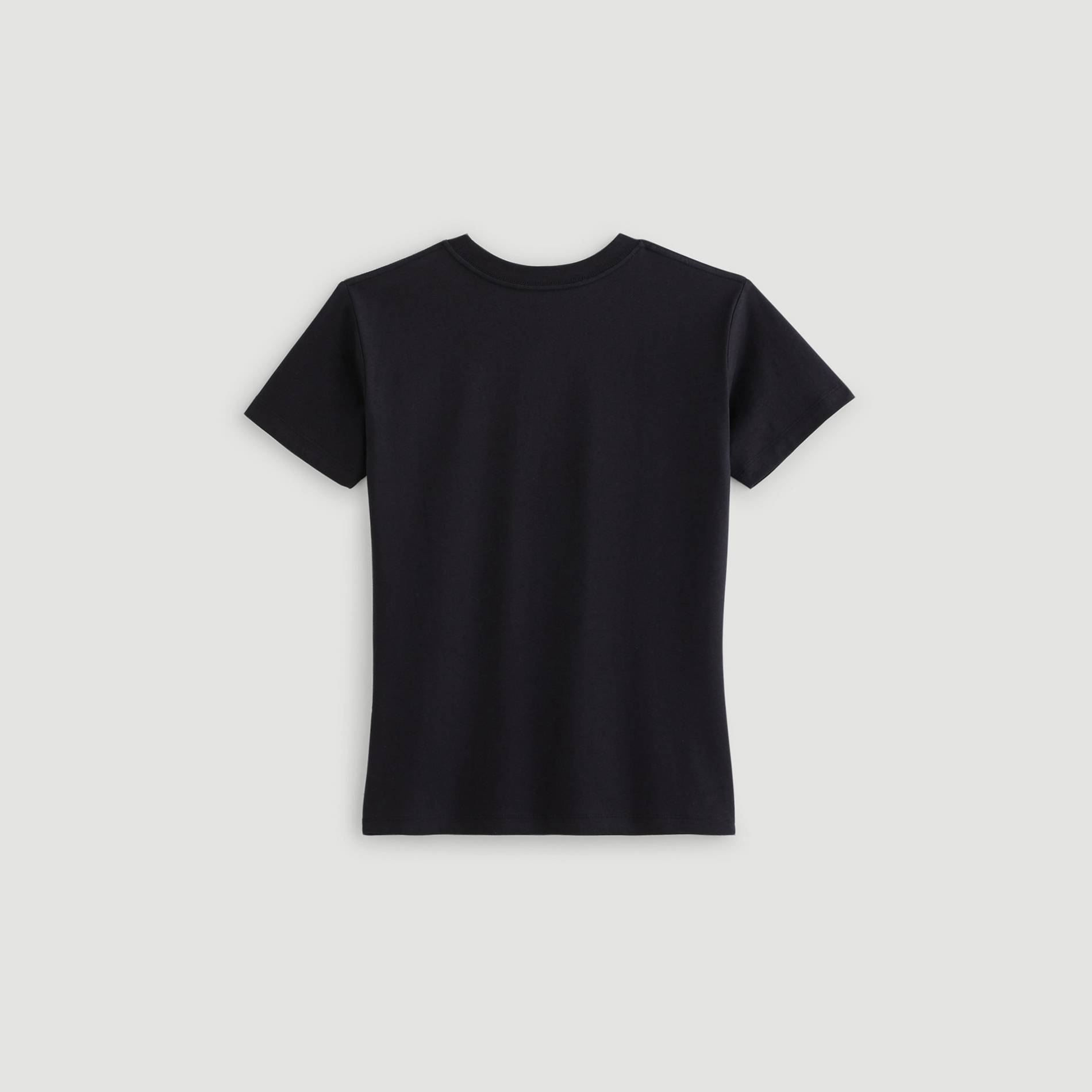 T-shirt manches courtes en coton BIO, Noir, large image number 2