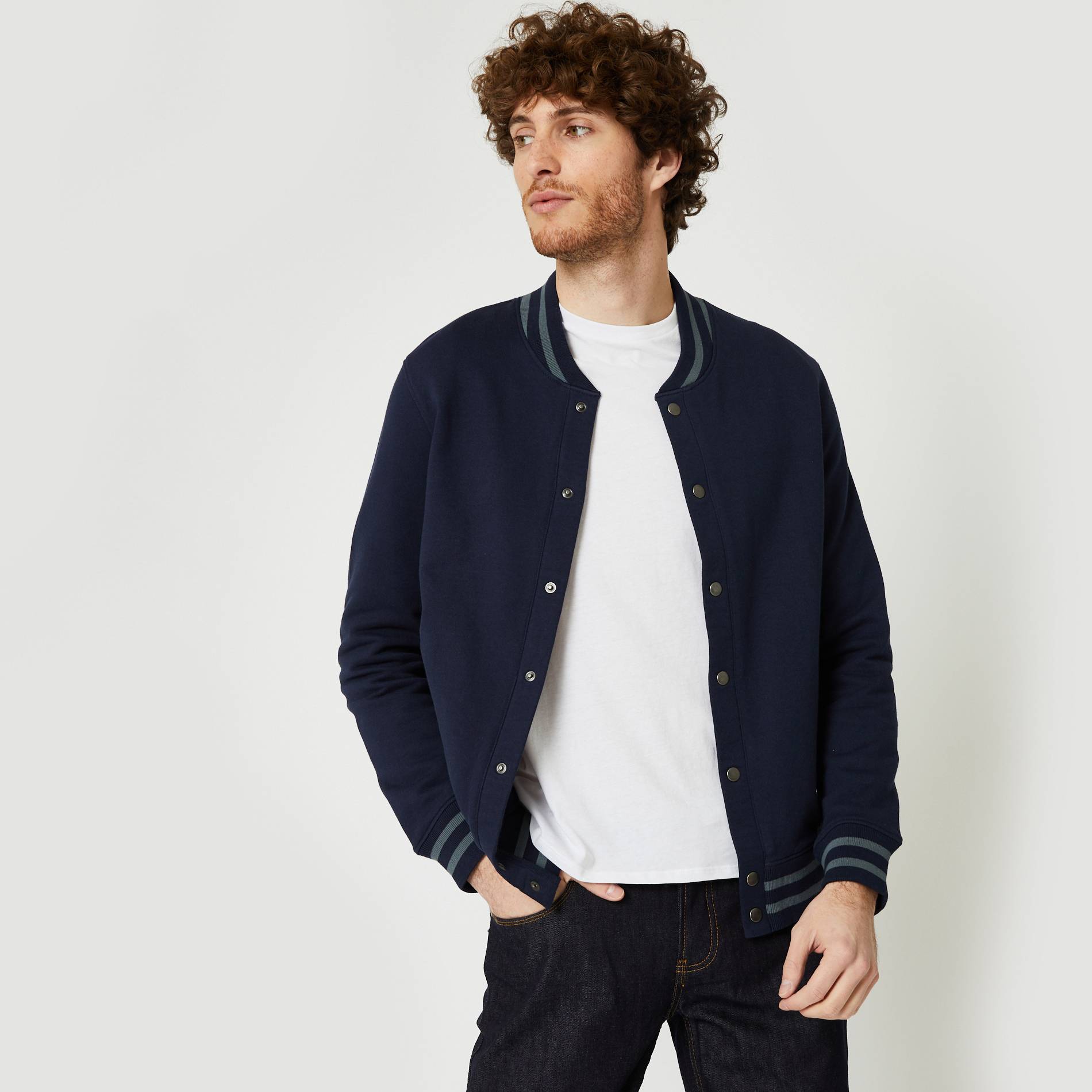 Cardigan en coton BIO, Bleu marine, large image number 0