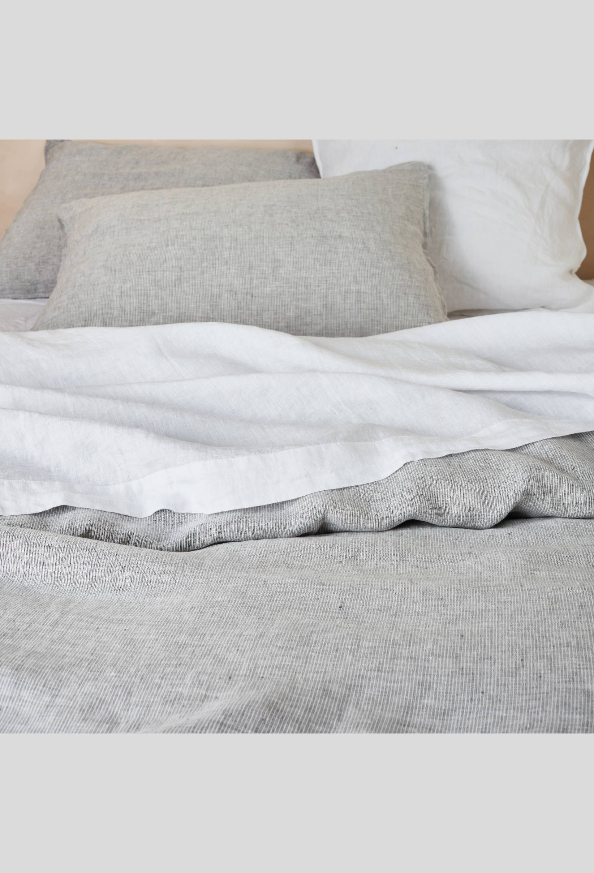 Housse de couette 2 personnes, 220x240cm, lin lavé, Gris foncé, large image number 1.0