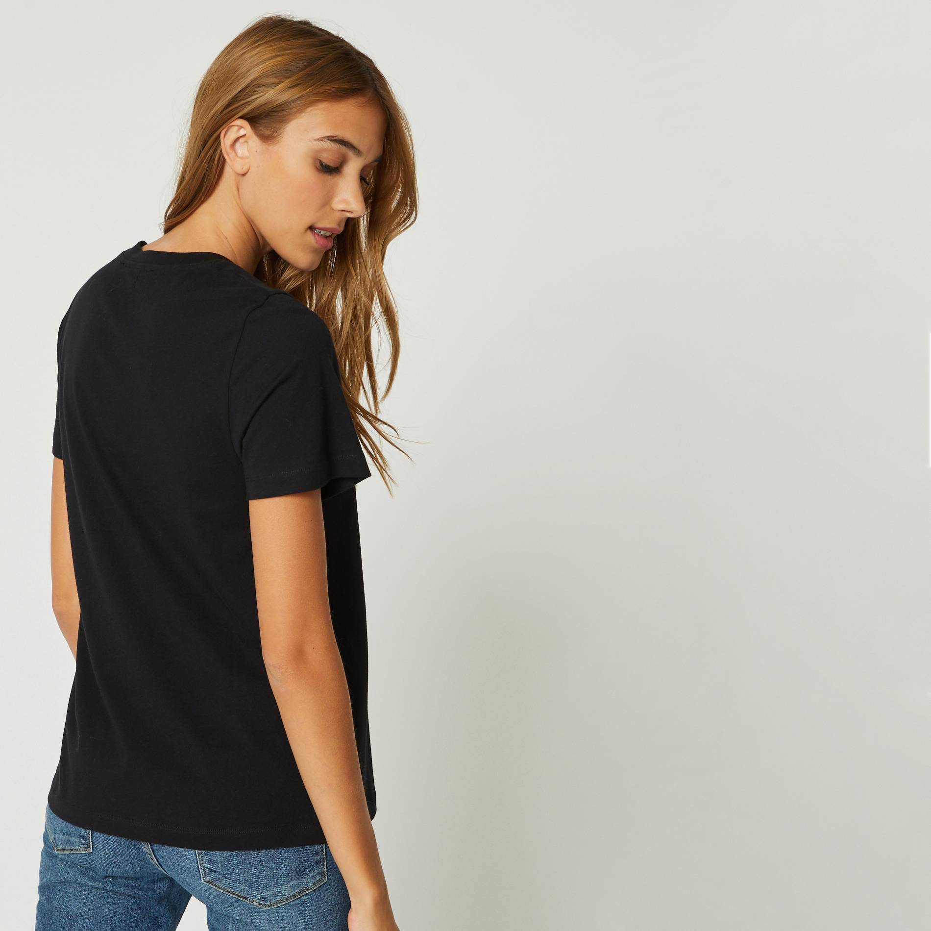 T-shirt a message, Noir, large image number 1