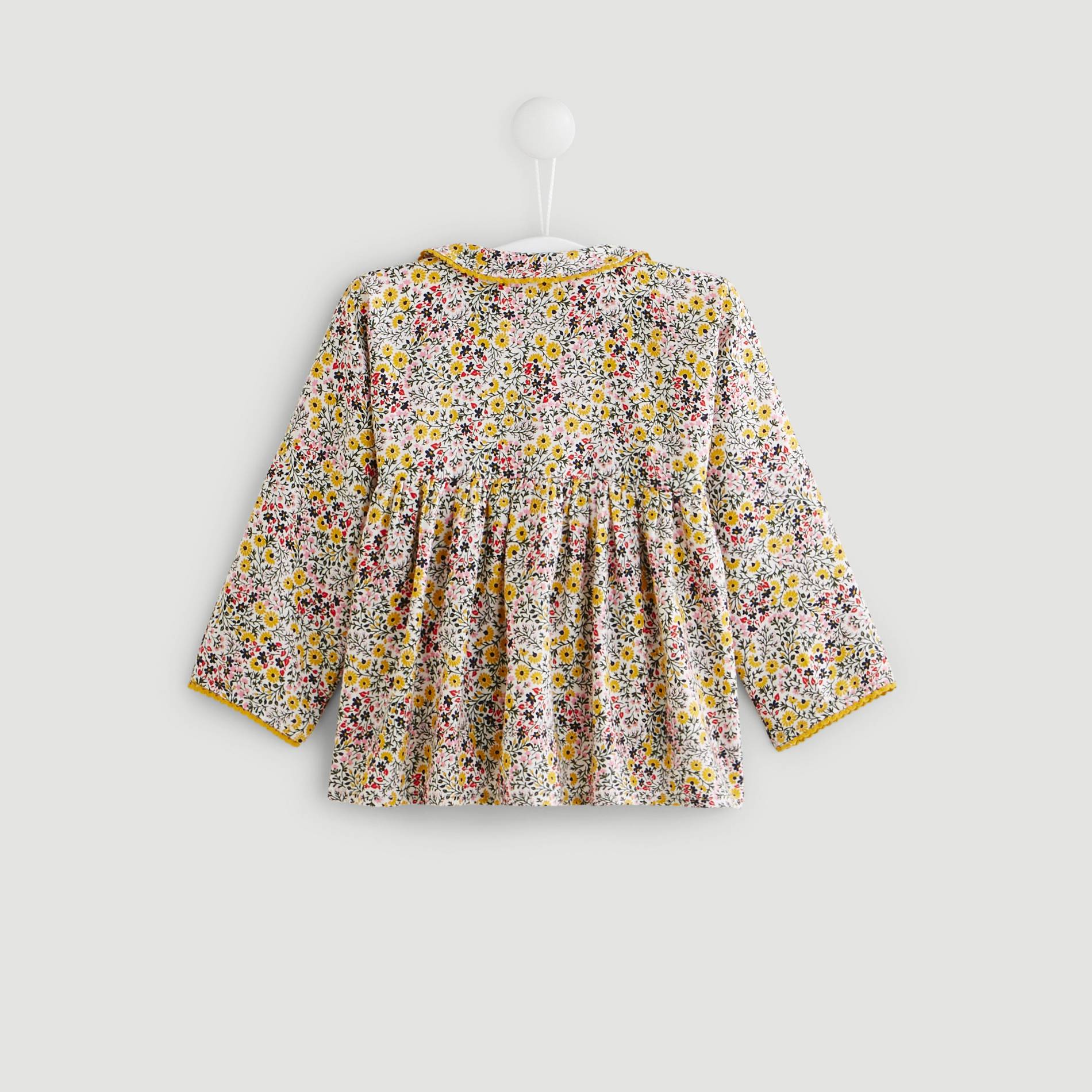 Blouse manches longues imprimée, Ecru, large image number 1.0