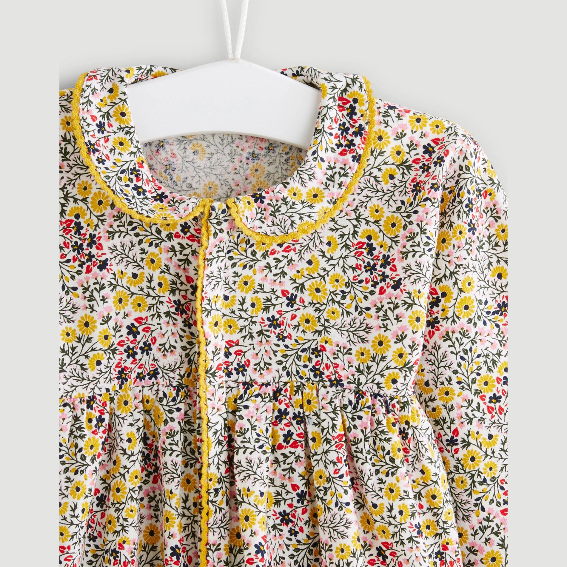 Blouse manches longues imprimée, Ecru, large image number 2