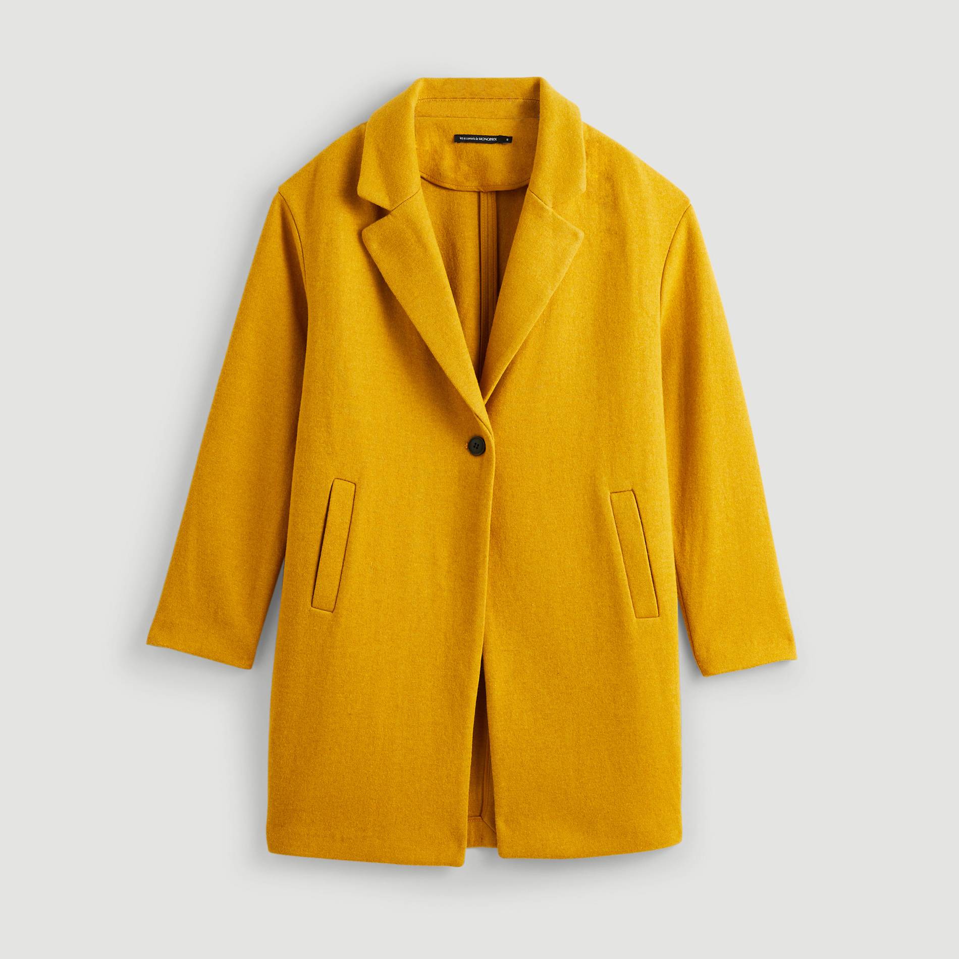 Manteau en maille, Moutarde, large image number 2.0