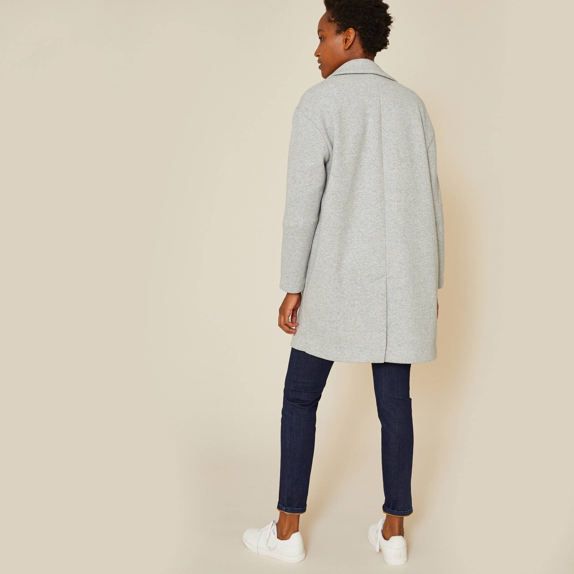 Manteau en maille, Argent, large image number 1